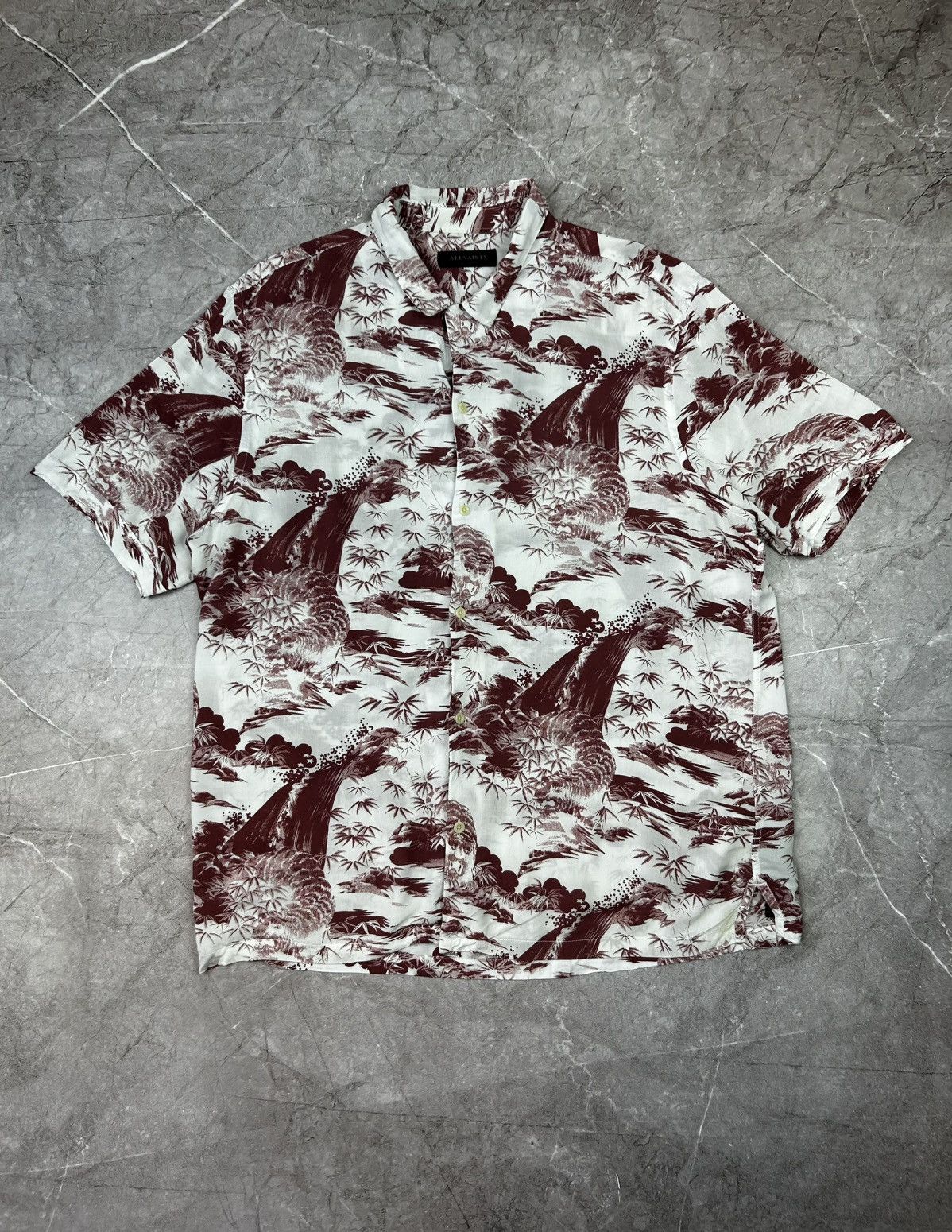 Allsaints Mens AllSaints Hawaiian Button Up Size US XL / EU 56 / 4 - 2 Thumbnail