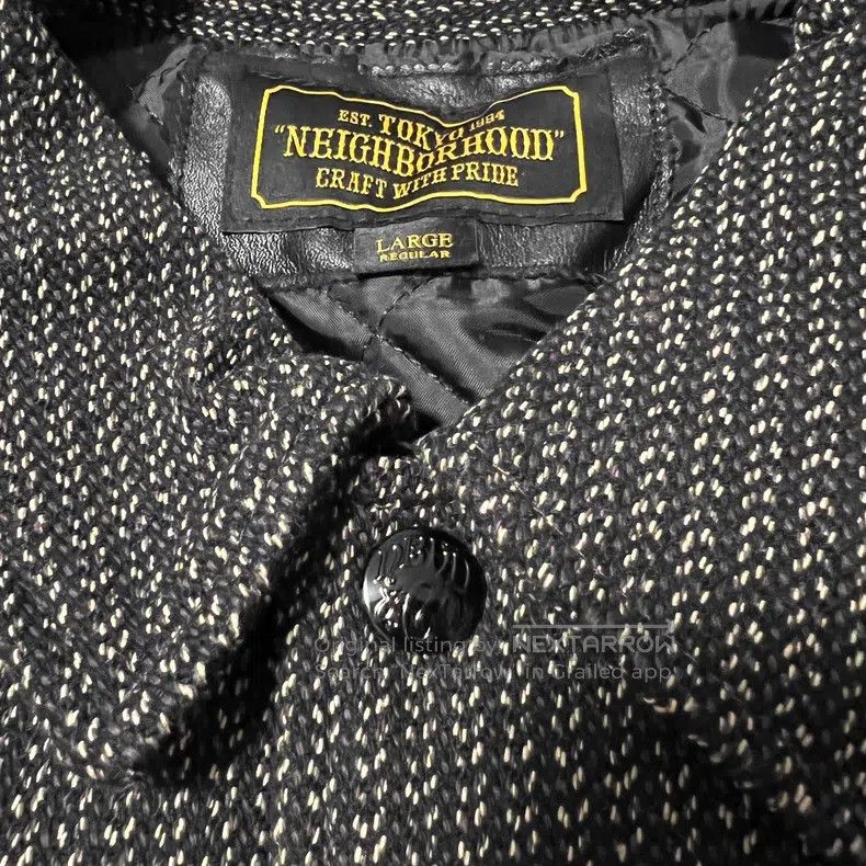 Neighborhood Neighborhood Pepper Salt Wool Knit Baseball Jacket Size US L / EU 52-54 / 3 - 4 Thumbnail