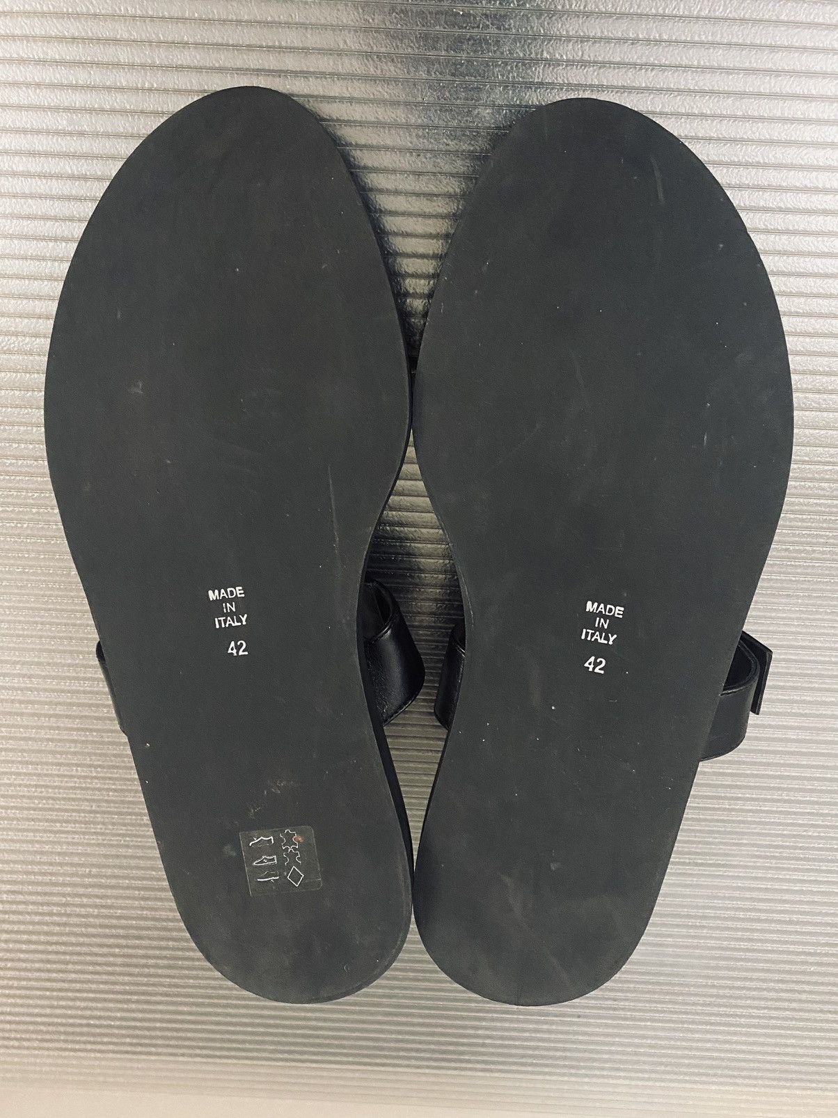 Ann Demeulemeester Ann Demeulemeester 🇮🇹 black leather dual band Sandals 42 NEW Size US 9 / EU 42 - 9 Thumbnail