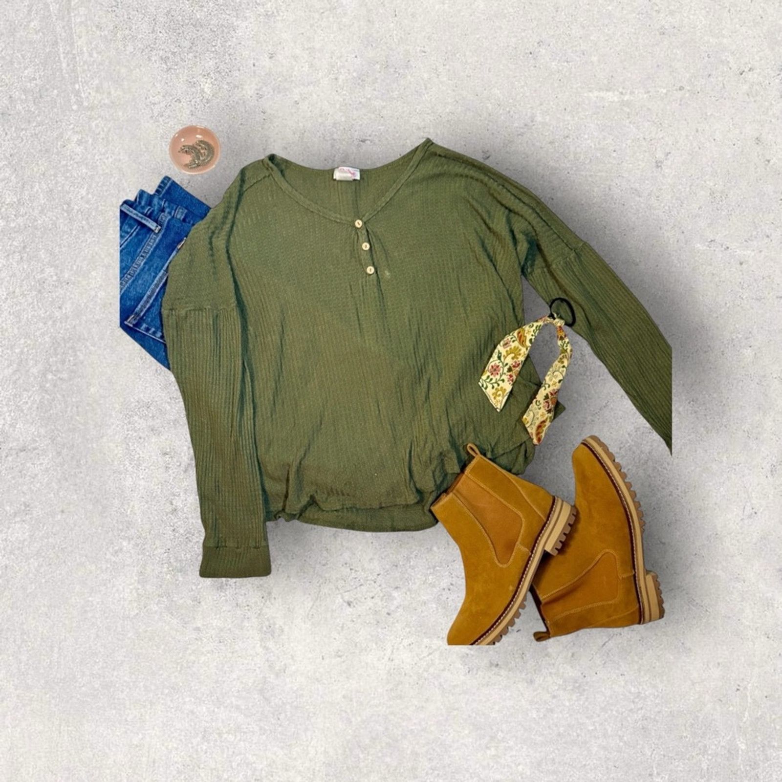 Anthropologie Anthropologie Green Long Sleeve Polo Tunic Size S / US 4 / IT 40 - 3 Thumbnail