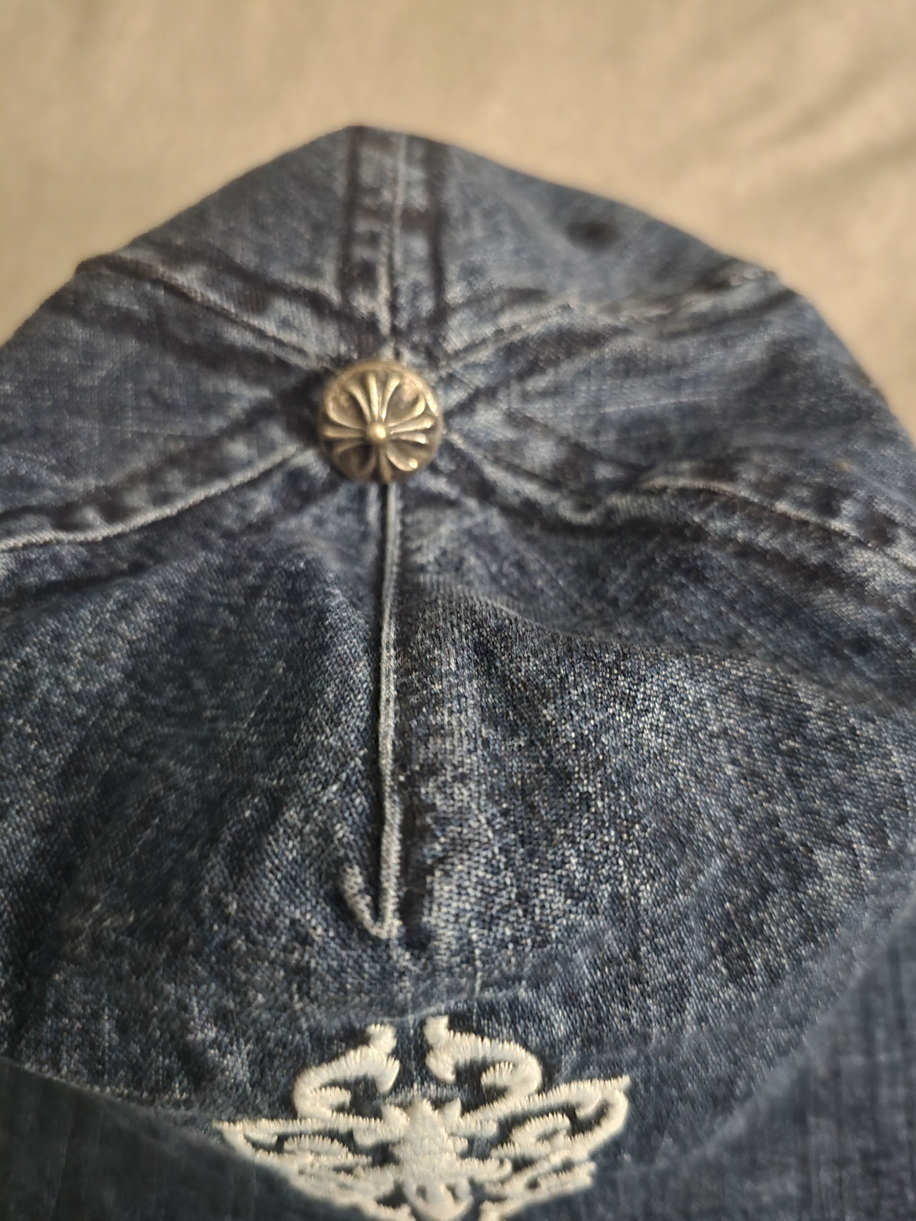 Chrome Hearts Chrome Hearts Denim Dagger Hat Snapback Size ONE SIZE - 2 Thumbnail
