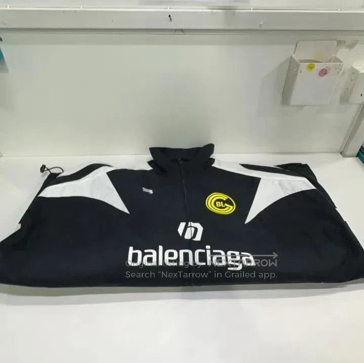 Balenciaga Balenciaga Black Embroidered Logo Long Sleeve Jacket. Size US L / EU 52-54 / 3 - 4 Thumbnail