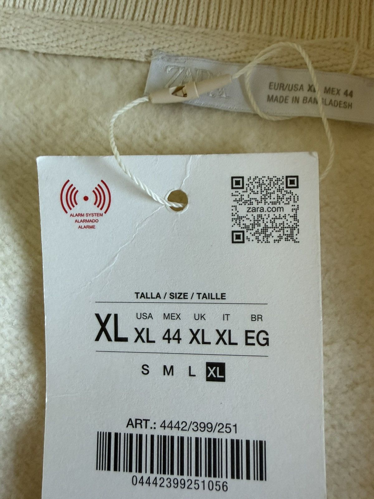 Zara Zara Cream Full-Zip Mock Neck Sweater Size XL🔥 Size US XL / EU 56 / 4 - 3 Thumbnail