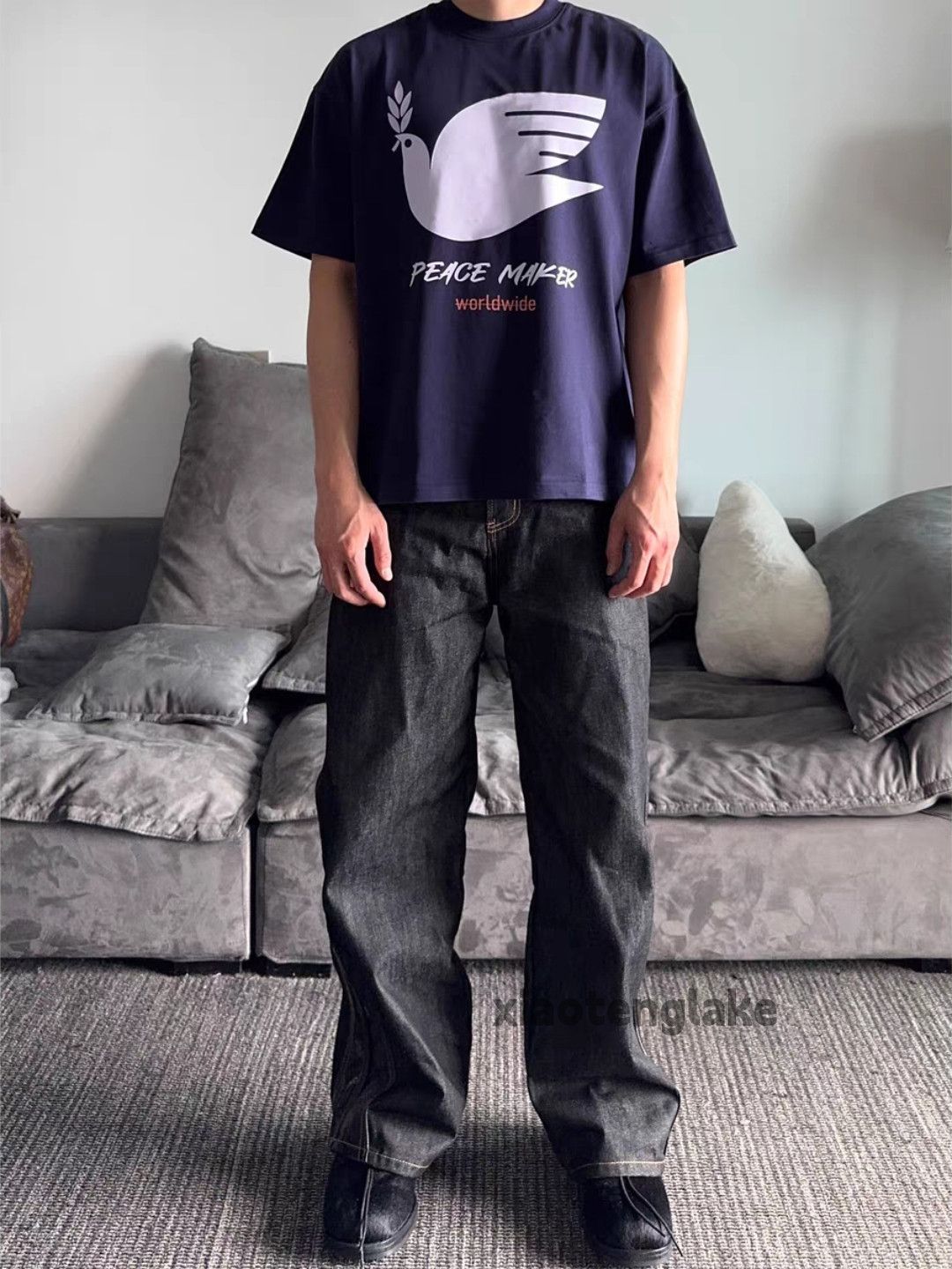 Designer × Vintage Unisex outdoor loose hiphop pattern graphic skate t shirt Size US L / EU 52-54 / 3 - 1 Thumbnail