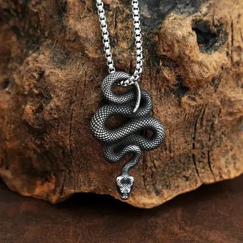 VIBE 60cm Chain Wolf Head Necklace Size ONE SIZE - 1 Thumbnail