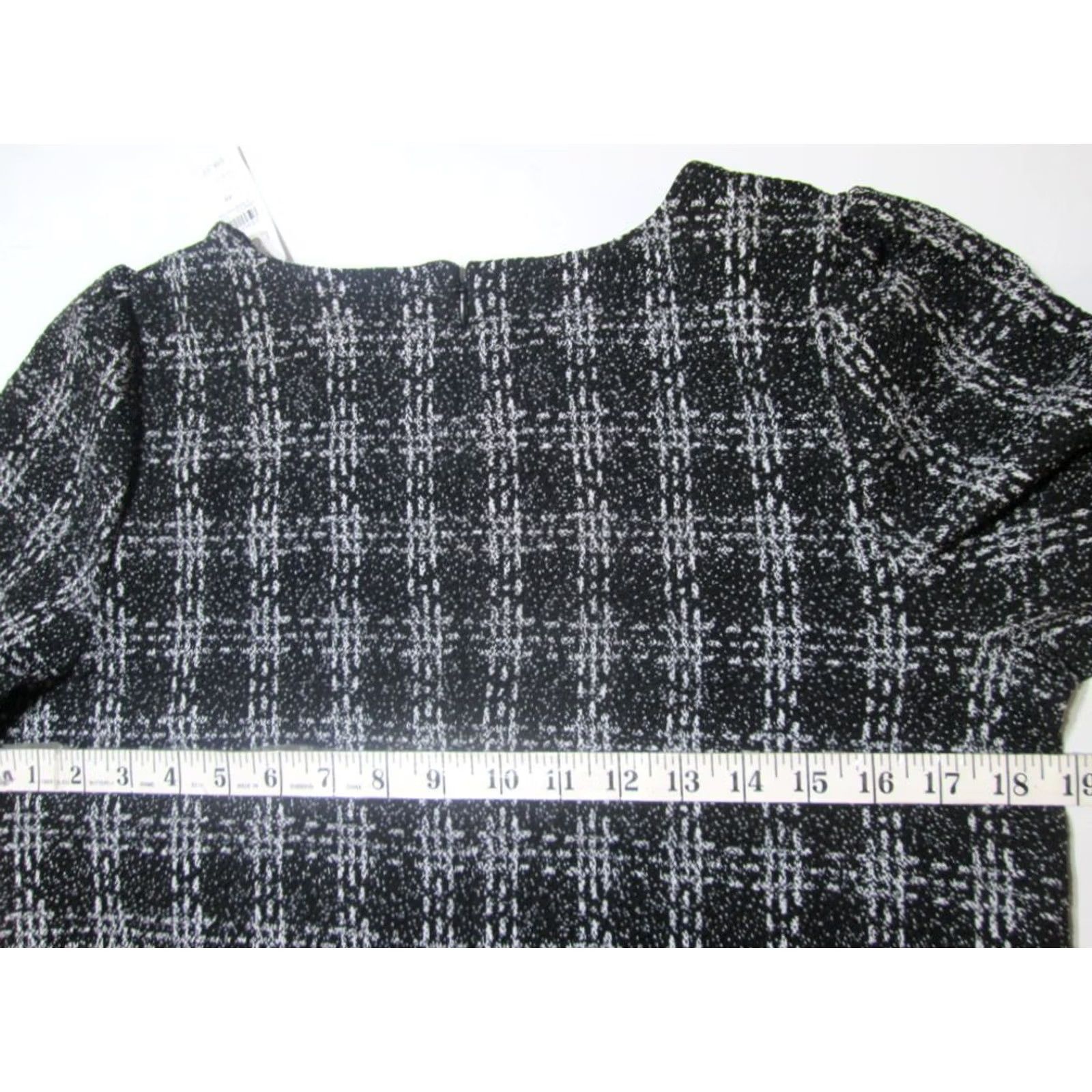 Loft Loft NWT Womens Shift Dress Black Short Sleeve Crew Neck Zip Back M Size 32" / US 10 / IT 46 - 7 Thumbnail