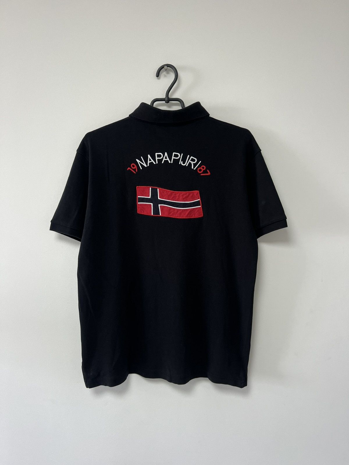 Napapijri Napapijri 1987 Black Polo Shirt Shirt Sleeve Black Rare sz L Size US L / EU 52-54 / 3 - 4 Thumbnail