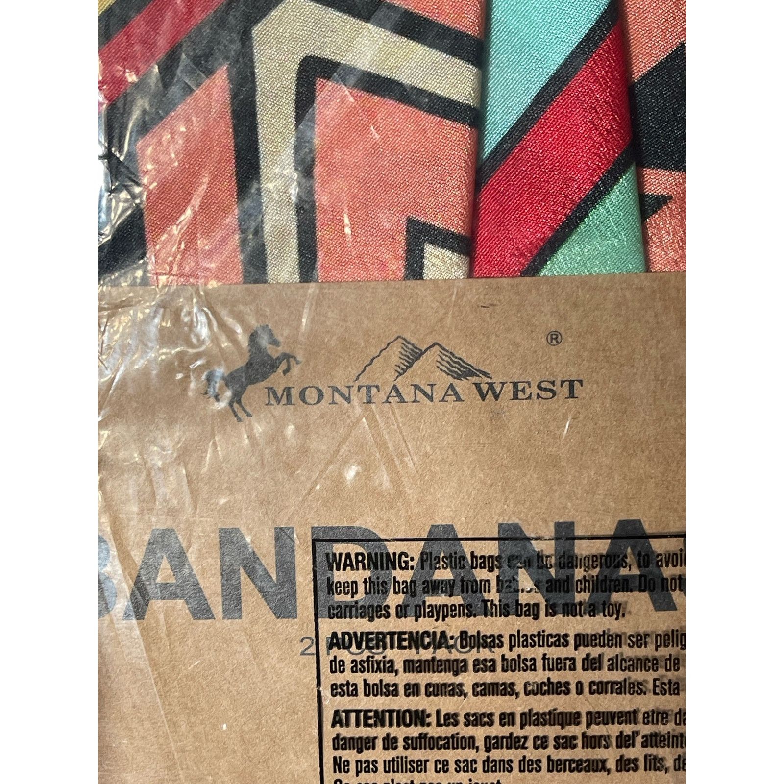 Unknown London Montana West Bandana Set Western Print Size 23x23 2PCS NWT Size ONE SIZE - 2 Thumbnail