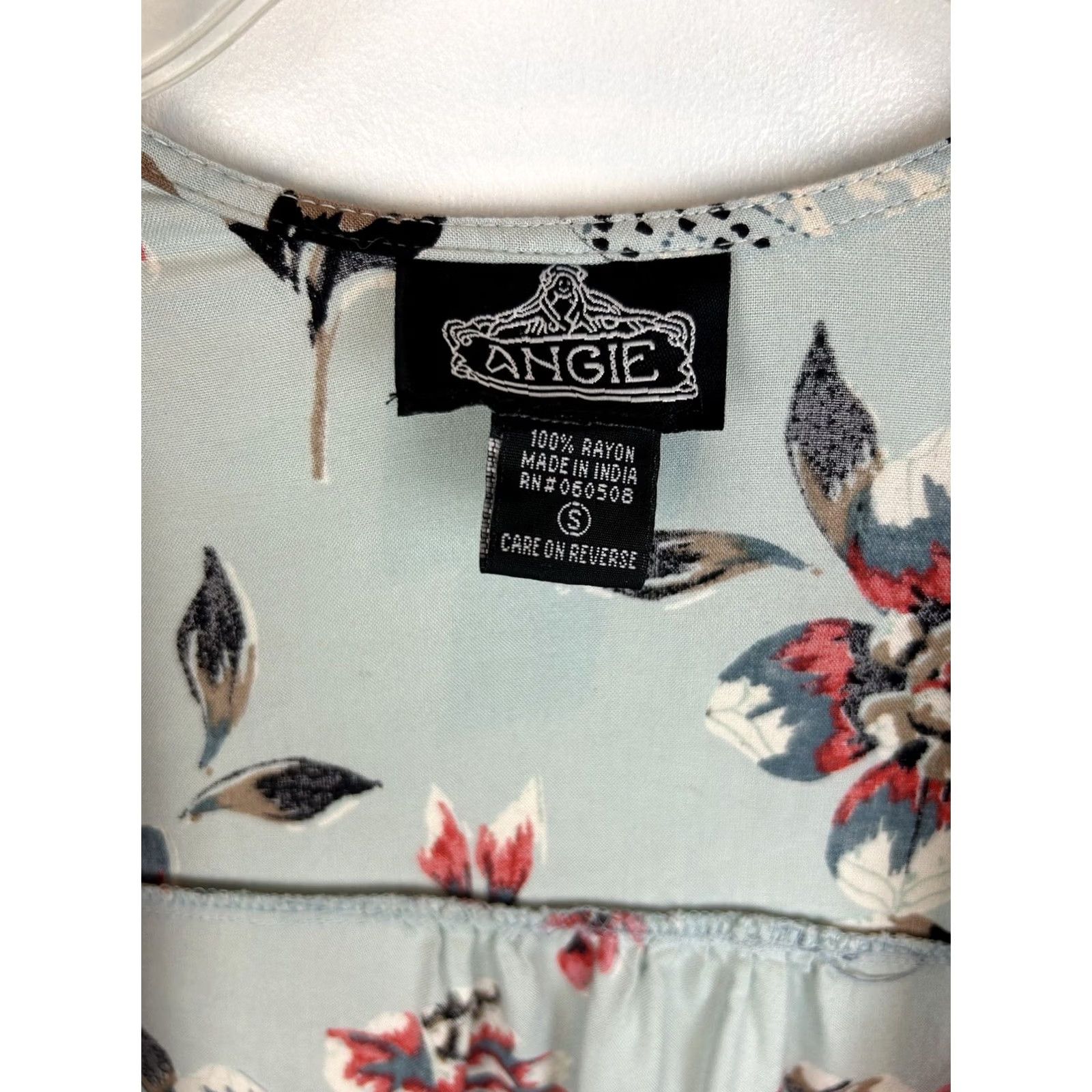 Layer 8 Angie Kimono Womens Small Blue Floral Oversized Open Topper Boho Hippie Layer Size S / US 4 / IT 40 - 3 Thumbnail