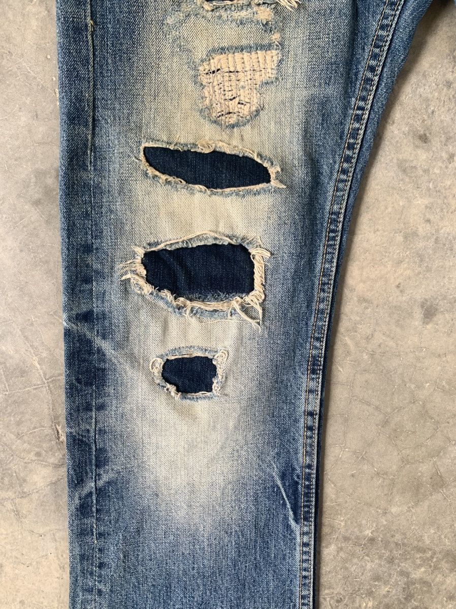 45rpm Vintage Selvedge Jeans Cult Of Individuality Stone wash Size US 31 - 10 Thumbnail