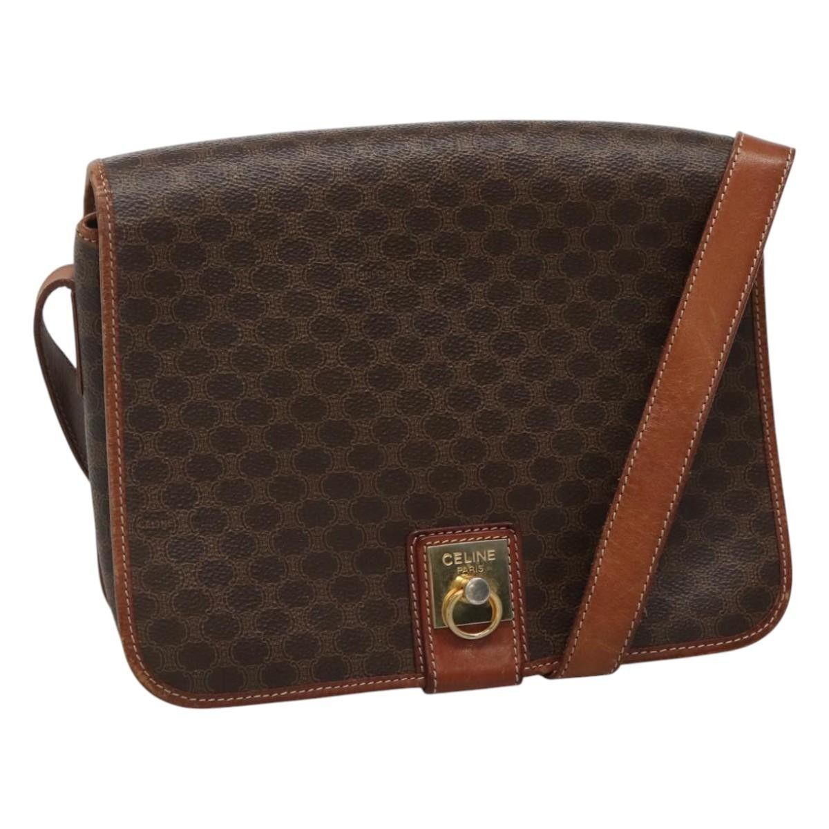 Celine Celine Vintage Macadam Shoulder Bag Canvas and Leather Size ONE SIZE - 1 Thumbnail