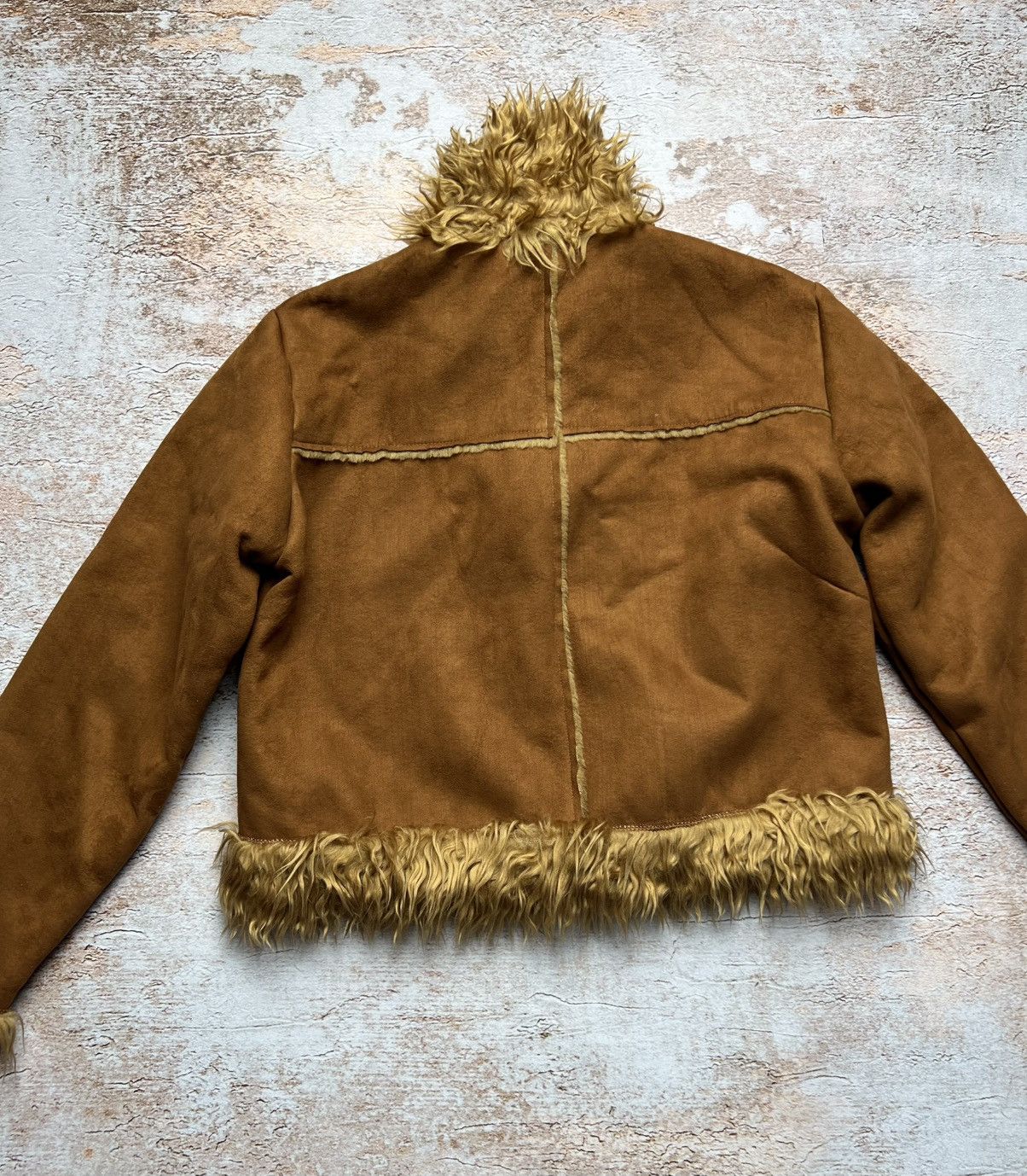 Vintage Vintage faux fur fluffy cropped jacket Size S / US 4 / IT 40 - 7 Thumbnail