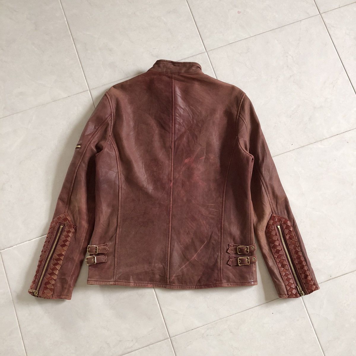 ABAHOUSE ABAHOUSE Zipper Rare Design Leather Jacket Size US L / EU 52-54 / 3 - 4 Thumbnail