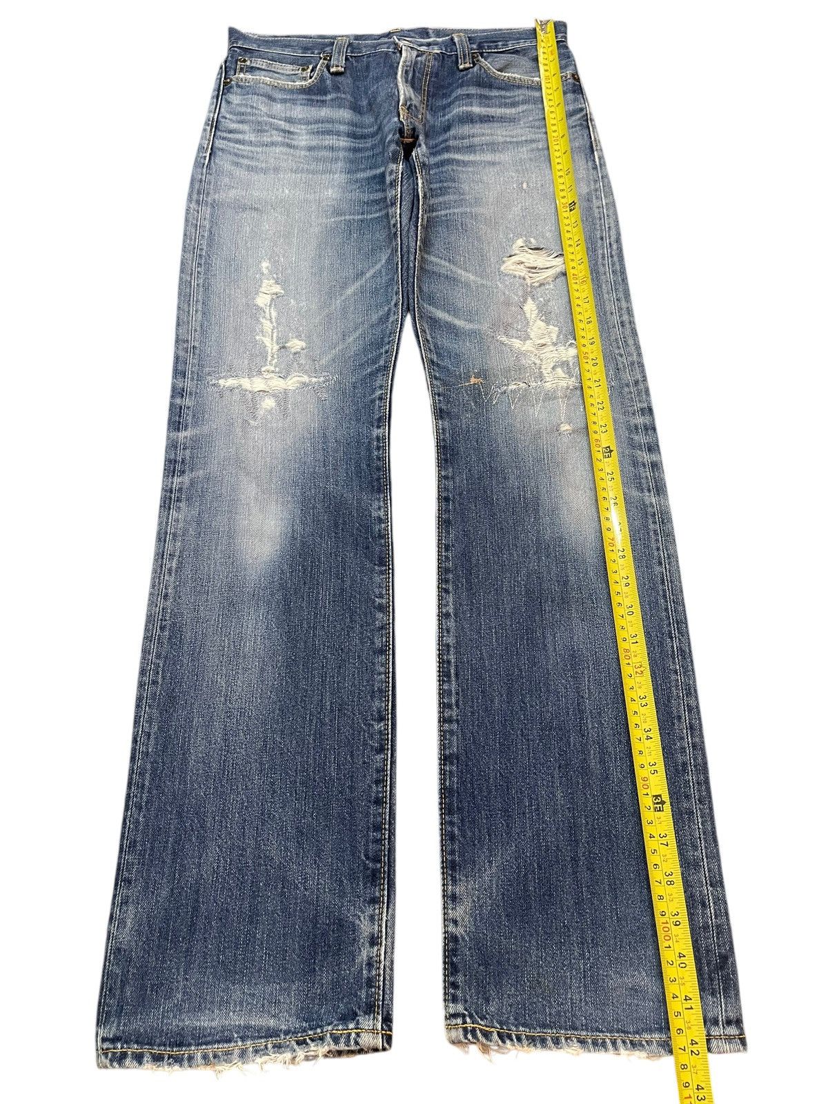 14th Addiction Vintage Japanese Brand Faded Wash Distressed Style Jeans Size US 31 - 11 Thumbnail