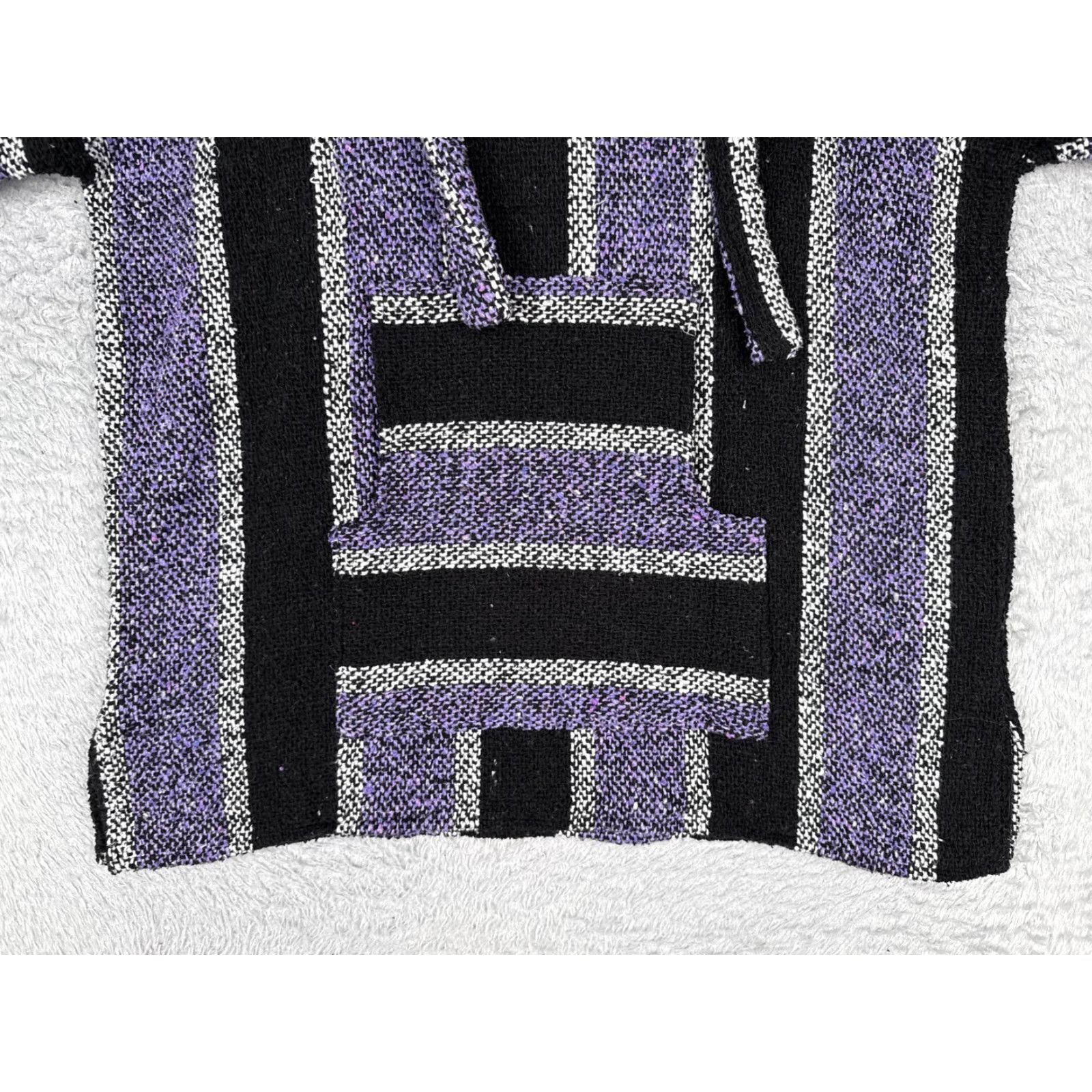 Native Native Import Hoodie Mens Large Purple Striped Baja Kangaroo Hippie Drug Rug Size US L / EU 52-54 / 3 - 5 Thumbnail