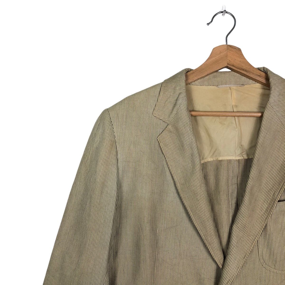 Francesco Smalto 🔥Pin Striped Chore Work Jacket Double Breast Made in Italy Size US M / EU 48-50 / 2 - 7 Thumbnail