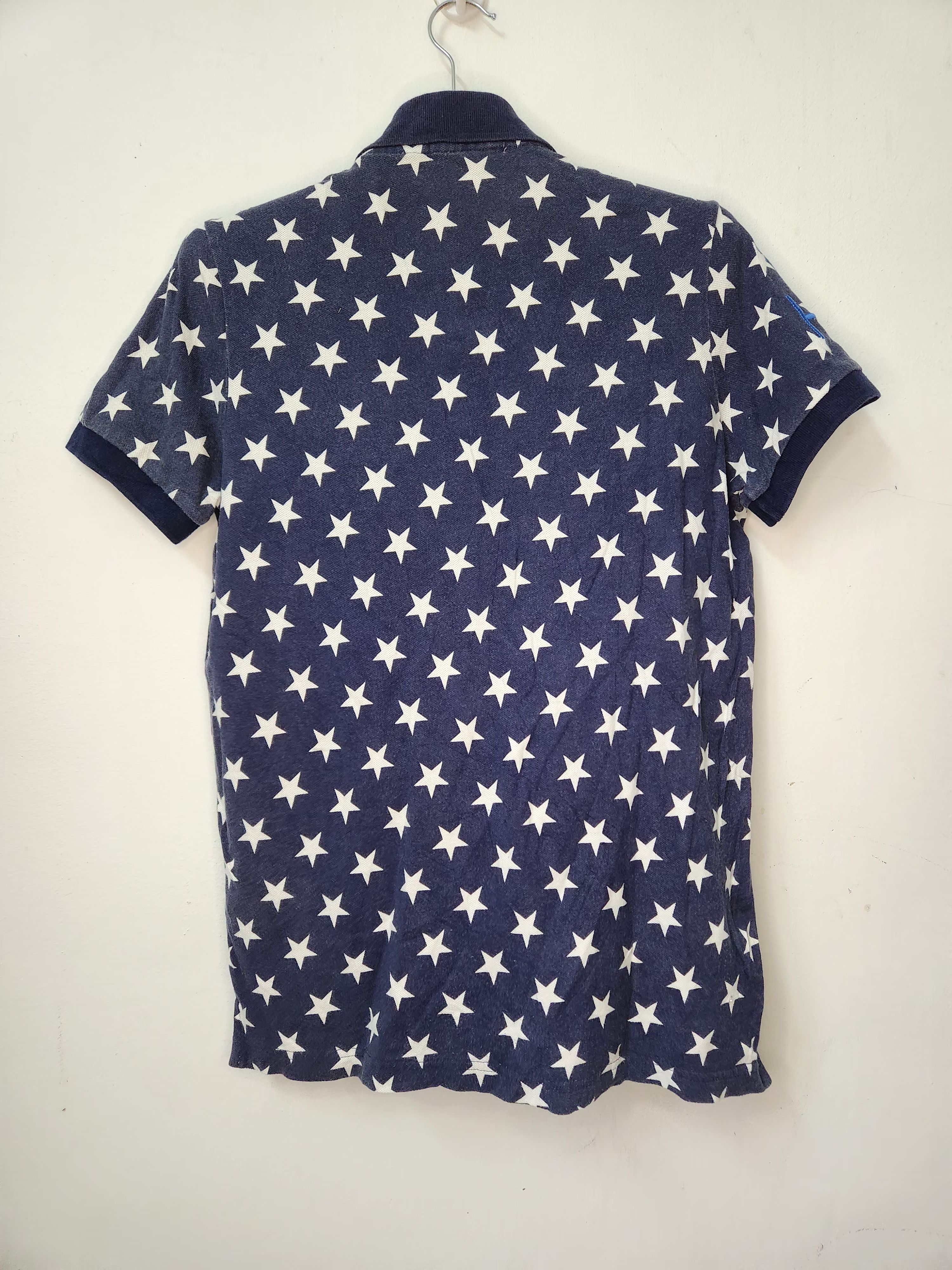HYDROGEN Hydrogen Italy White Stars Polo Shirt Size US S / EU 44-46 / 1 - 2 Thumbnail