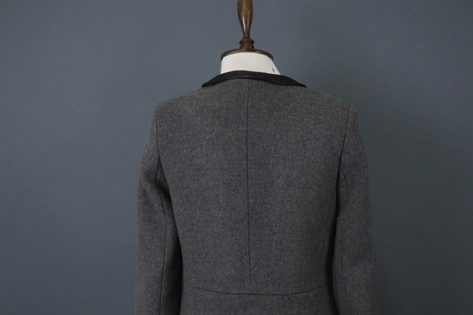 Designer Claudie Pierlot Gray Wool Cashmere Collar Basic Coat Size 38 Size M / US 6-8 / IT 42-44 - 9 Thumbnail