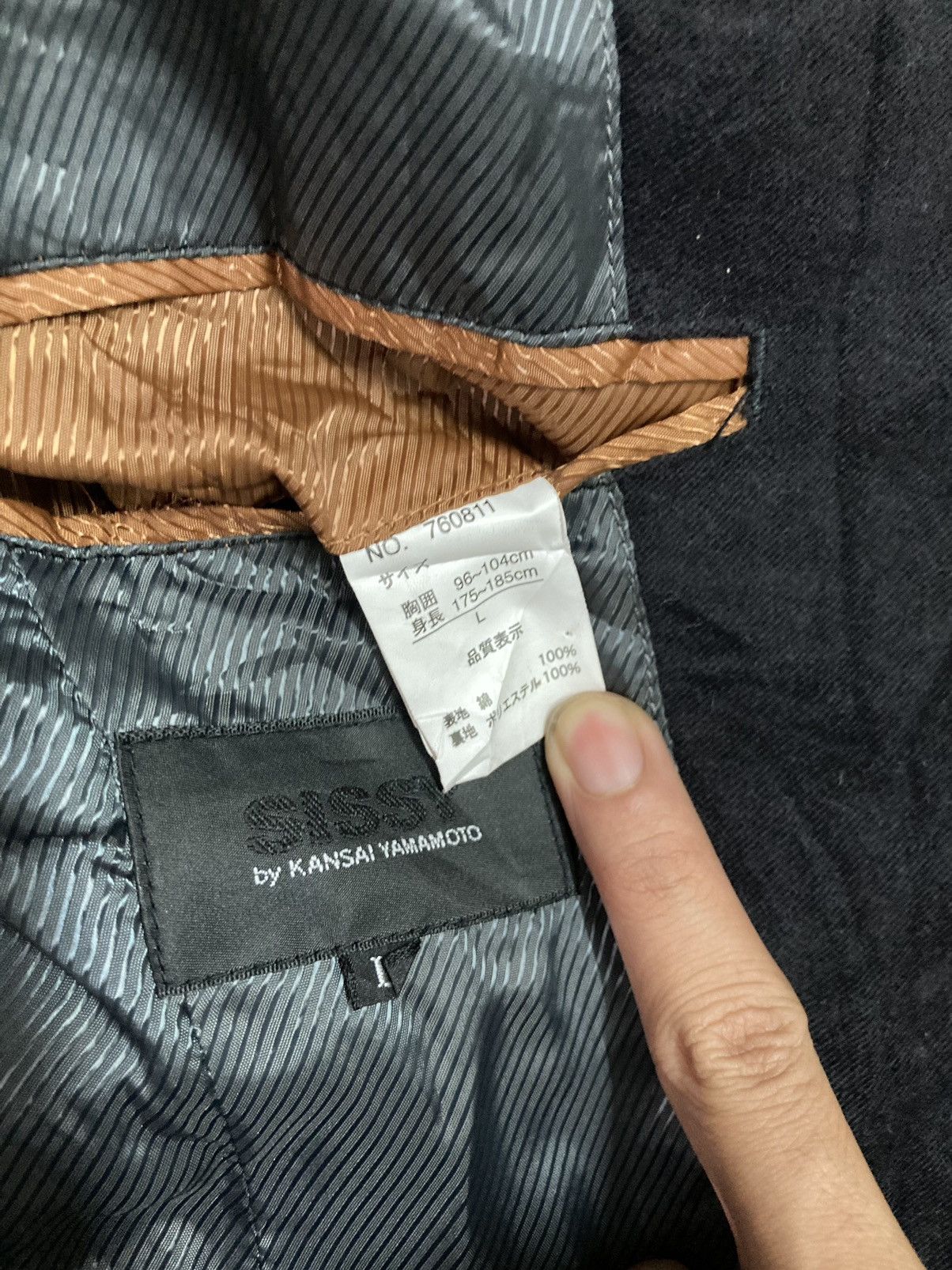 Japanese Brand × Kansai Yamamoto × Vintage Archival Kansai Yamamoto Black Velvet Japanese Coat Size 38L - 13 Thumbnail