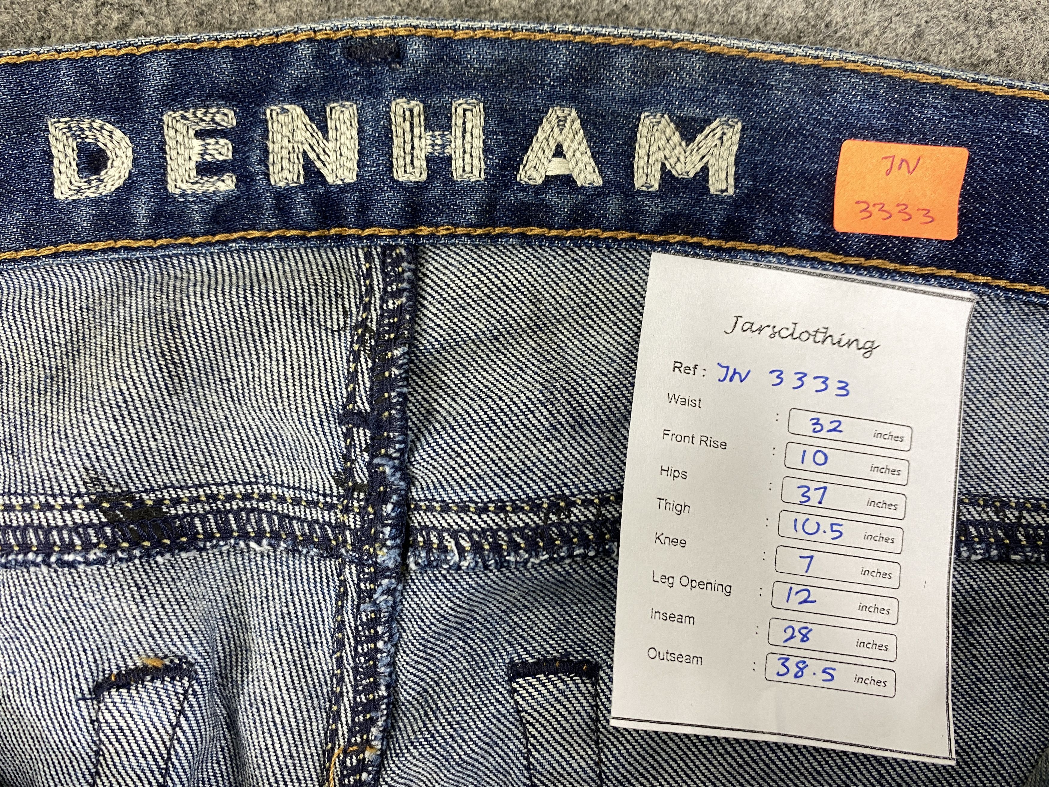 Japanese Brand Faded Blue Redline Denham Jeans 32x28 Denim - JN3333 Size US 32 / EU 48 - 8 Thumbnail