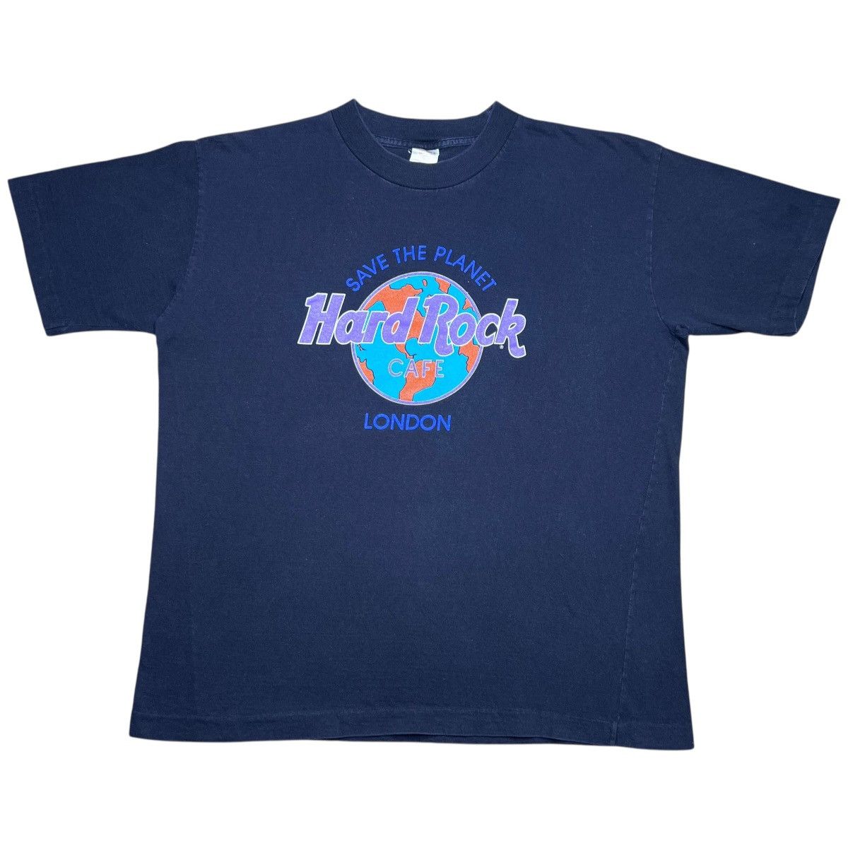 Hard Rock Cafe Vintage 1990s Hard Rock Cafe Save The Planet London Tee Size US L / EU 52-54 / 3 - 1 Thumbnail