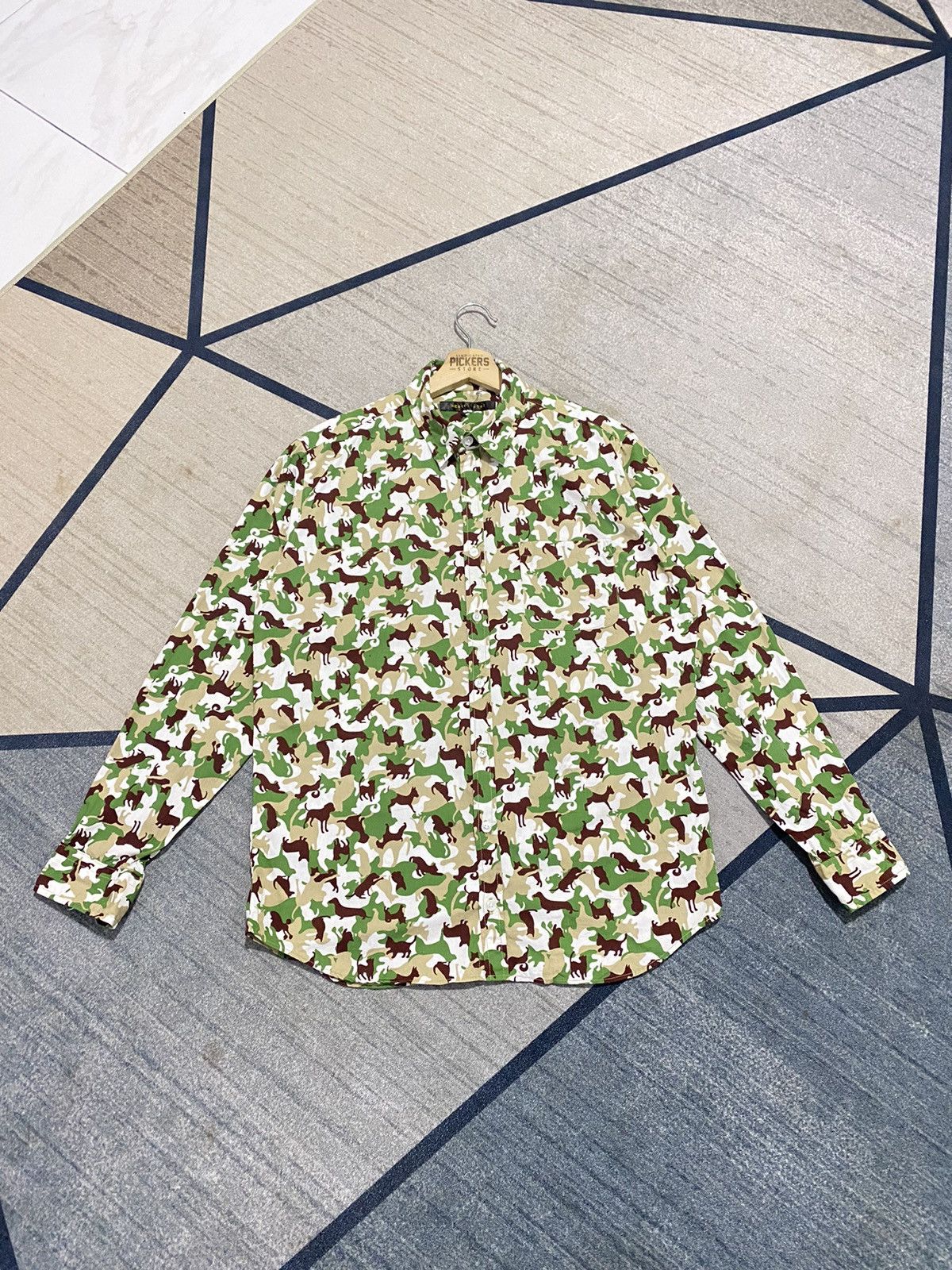 Agate Label Animal Camo Longsleeves Shirts Large