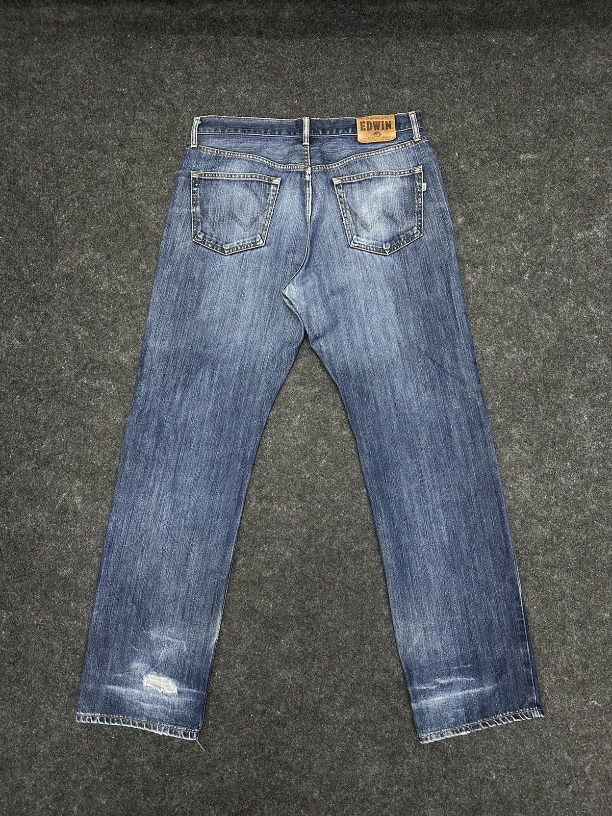Beauty Beast × Edwin × If Six Was Nine Vintage Edwin 404 Faded Washed Distressed Denim F26 Size US 36 / EU 52 - 2 Thumbnail