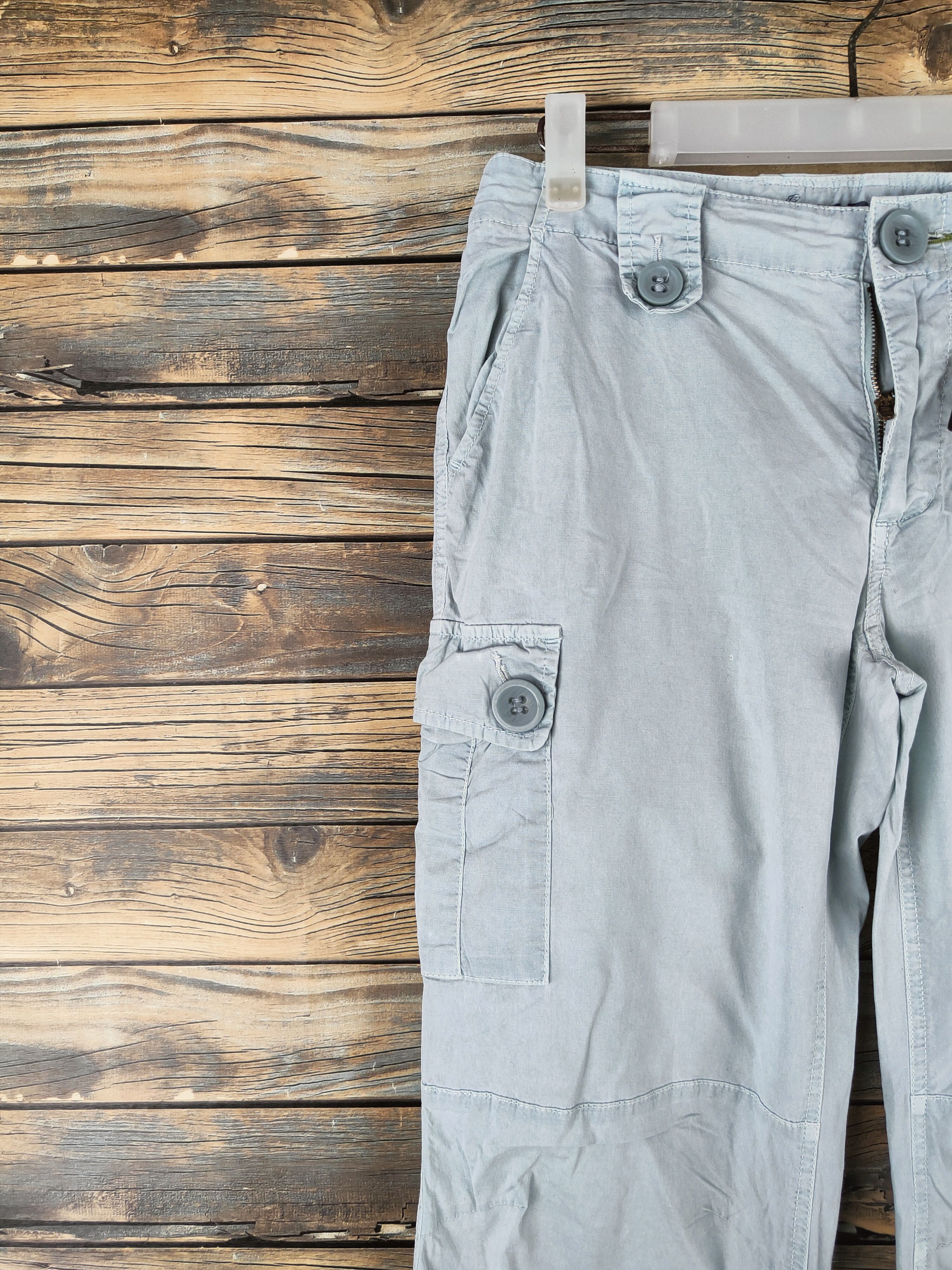 Old Navy DL Old Navy Light Green Multipocket Cargo Pants #46-136 Size 28" / US 6 / IT 42 - 3 Thumbnail