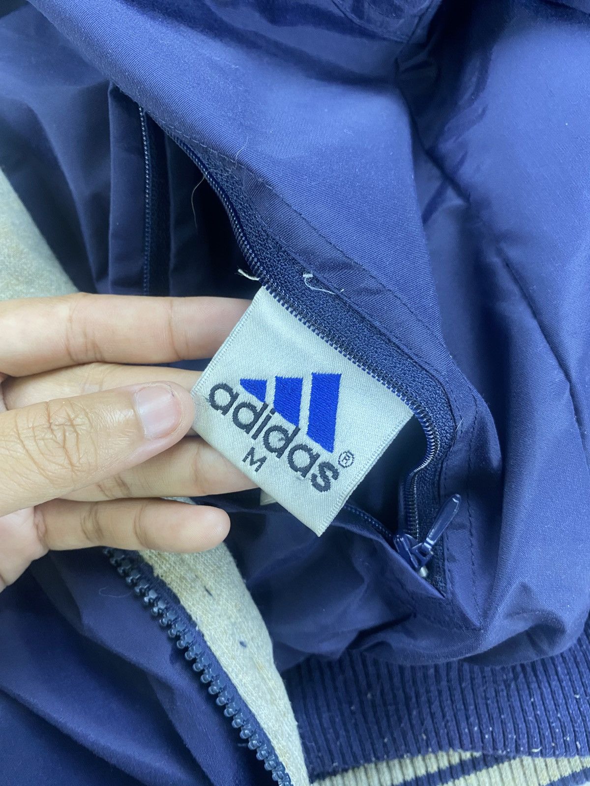 Adidas × Vintage Vintage Y2K Adidas 3 Striped Reversible Hoodie Jacket Size US XL / EU 56 / 4 - 13 Thumbnail