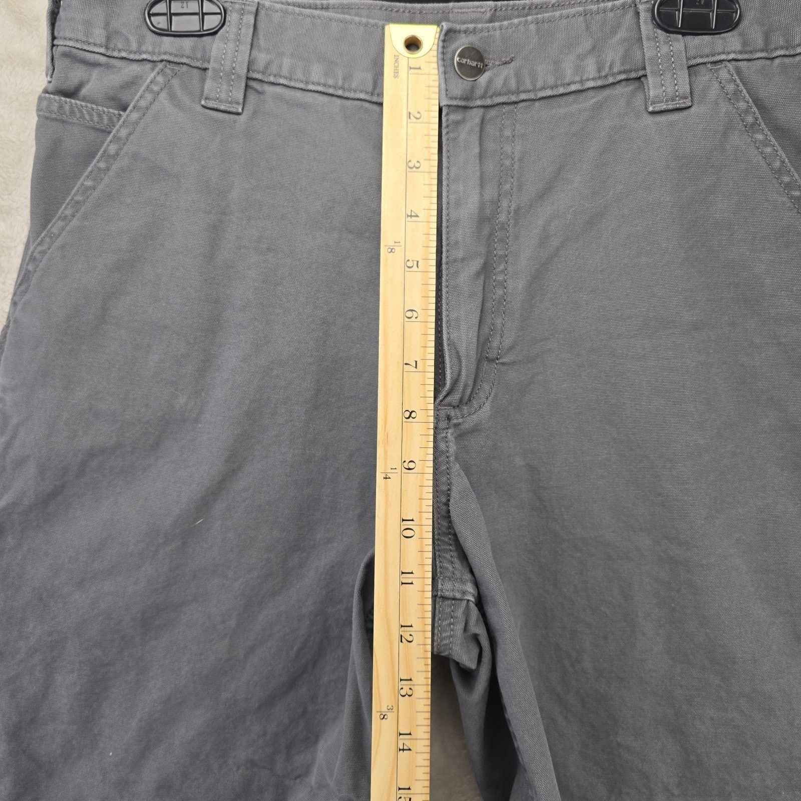 Carhartt Carhartt Shorts Mens 34 (Fits 33x9) Gray Rugged Relaxed Fit Size US 33 - 12 Thumbnail