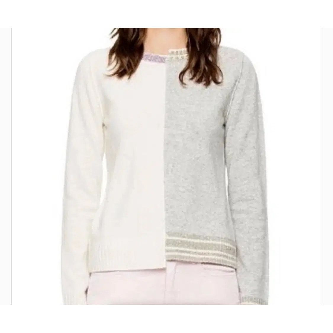 Zadig & Voltaire Zadig & Voltaire two-tone wool-cashmere crewneck sweater S Size S / US 4 / IT 40 - 1 Thumbnail
