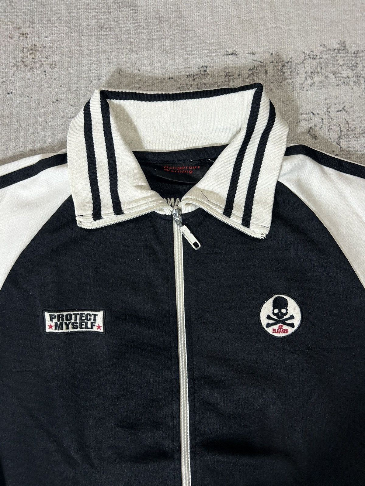 Hysteric Glamour Dangerous Warning Skull Track Jacket Punk Rock Style Size US L / EU 52-54 / 3 - 3 Thumbnail