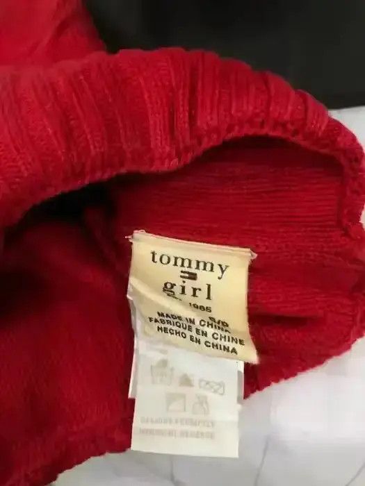 Tommy Hilfiger × Tommy Jeans Vintage Tommy Girls Small Logo Beanie Hat Size ONE SIZE - 4 Thumbnail
