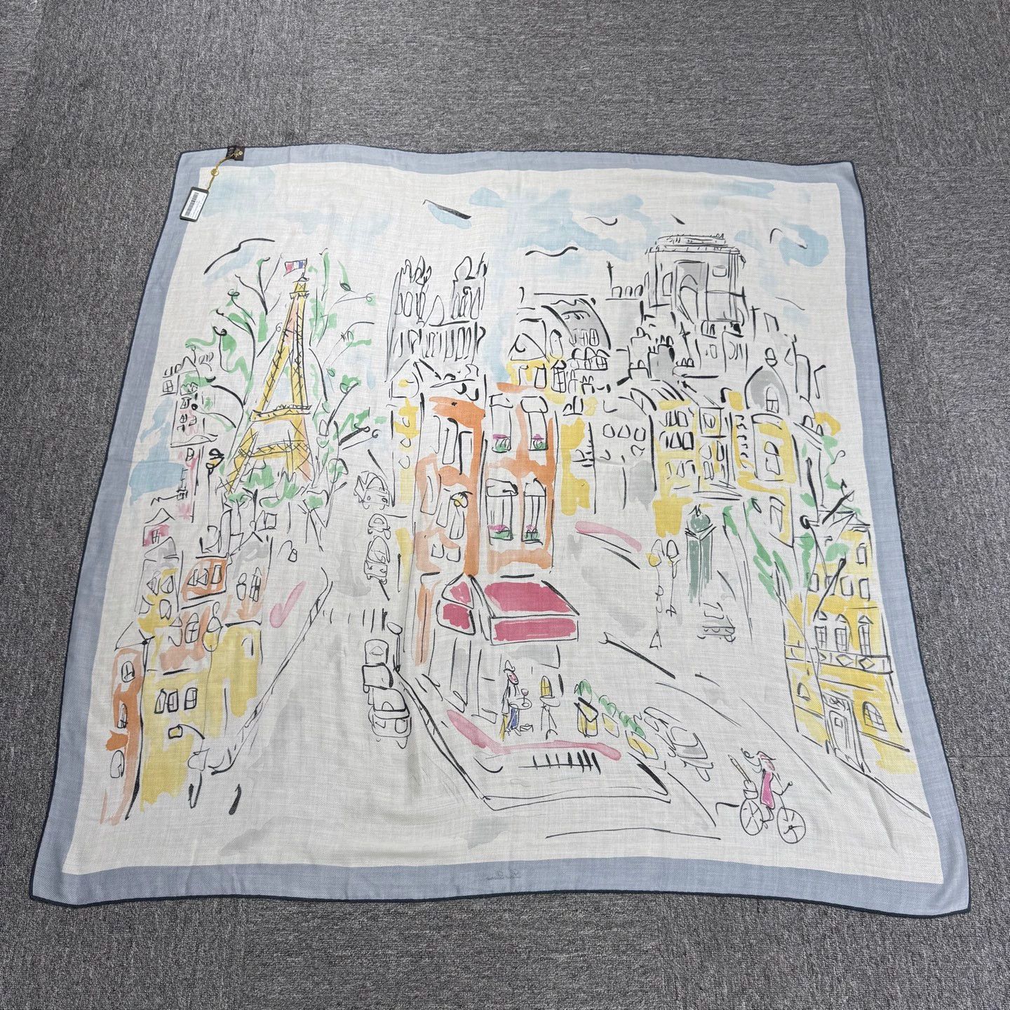 Loro Piana Loro Piana Graffiti Street Cashmere Scarf 118x118 BNWT Size ONE SIZE - 4 Thumbnail
