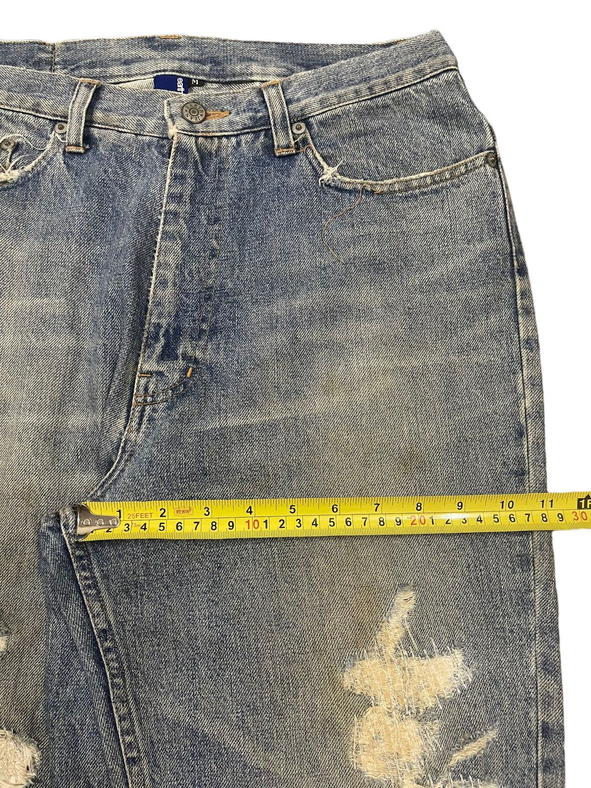 Kapital Vintage Japanese Brand Bleached Style Distressed Baggy Jeans Size US 30 / EU 46 - 12 Thumbnail