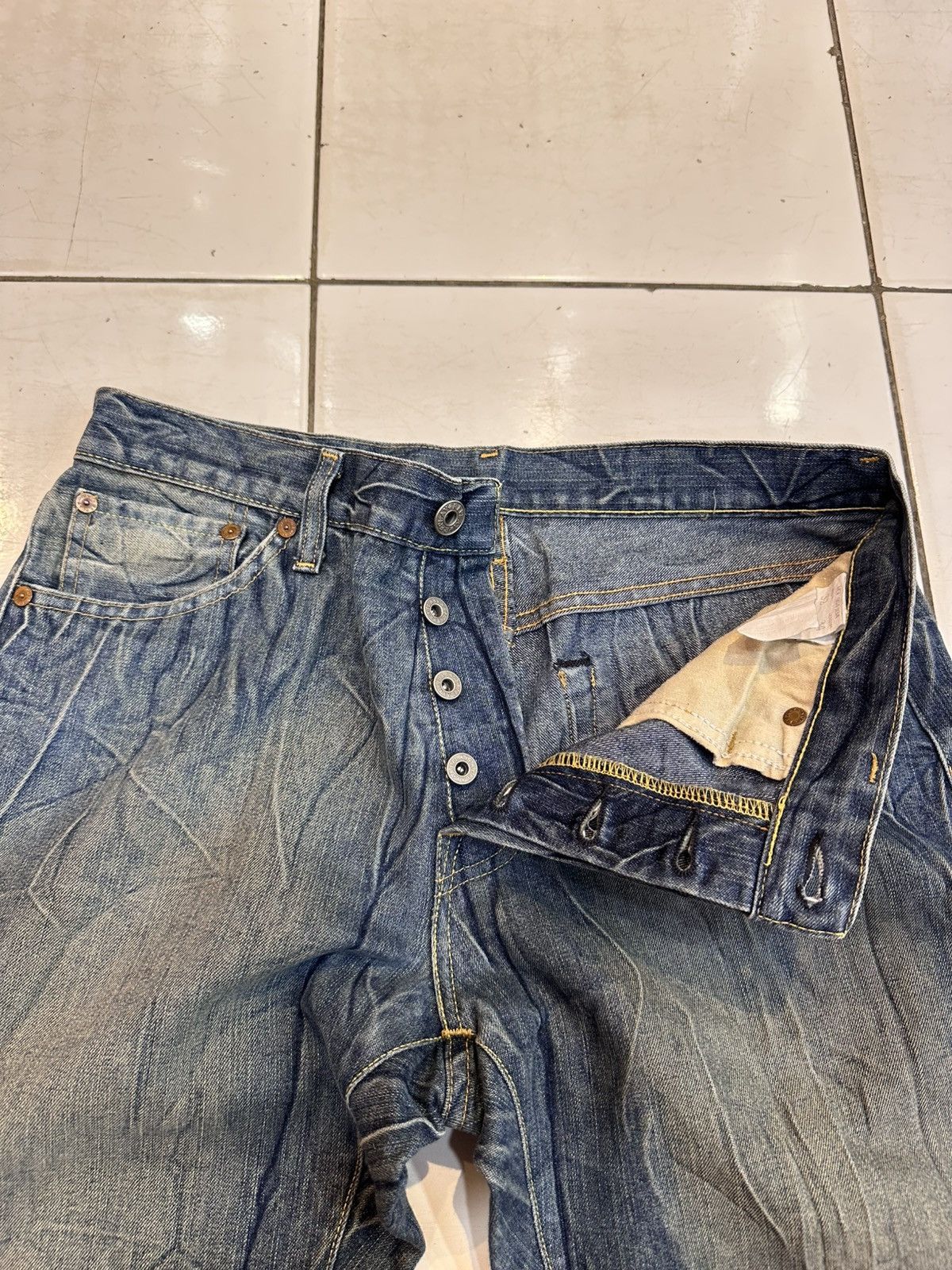 Tornado Mart Distressed Replay Flare Whisker Jeans Y2K Goa Lgb Style Size US 30 / EU 46 - 8 Thumbnail