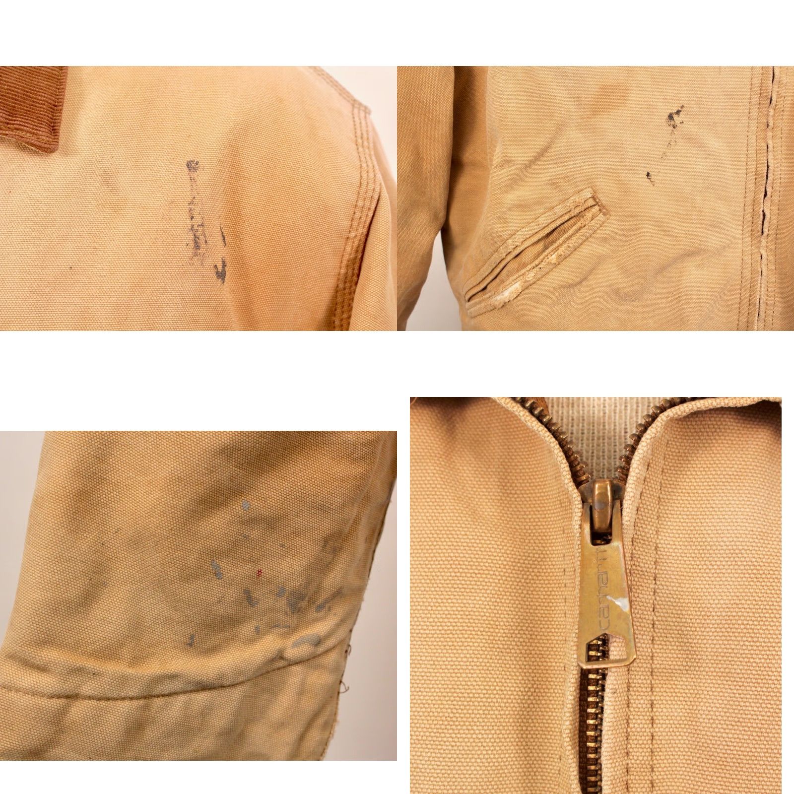 Carhartt VINTAGE Carhartt Jacket 90s Detroit Canvas Khaki Mens Large 44-46 1990s Embroidered Size US S / EU 44-46 / 1 - 9 Thumbnail