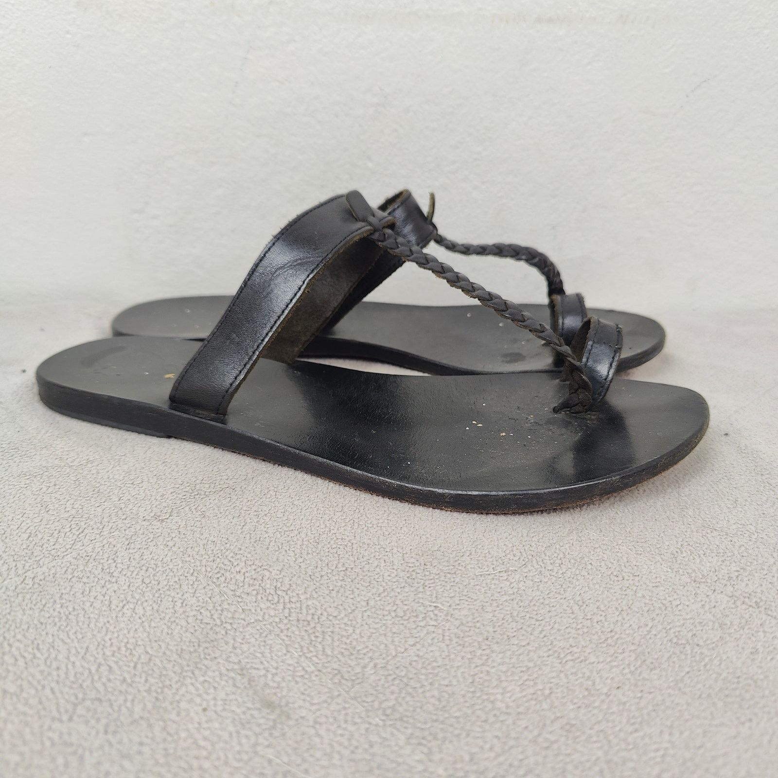 Ancient Greek Sandals Melpomeni Womens 39 9 Black Leather