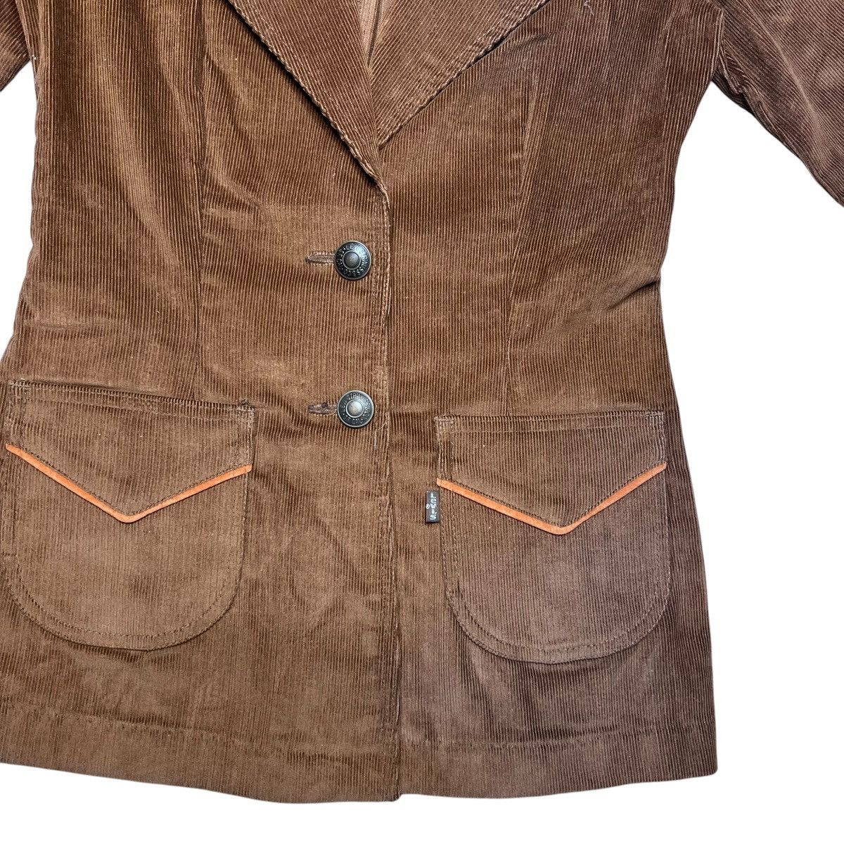 Levi's × Vintage Vintage 1970s Levi’s Two Pocket Brown Corduroy Blazer Jacket Size S / US 4 / IT 40 - 7 Thumbnail
