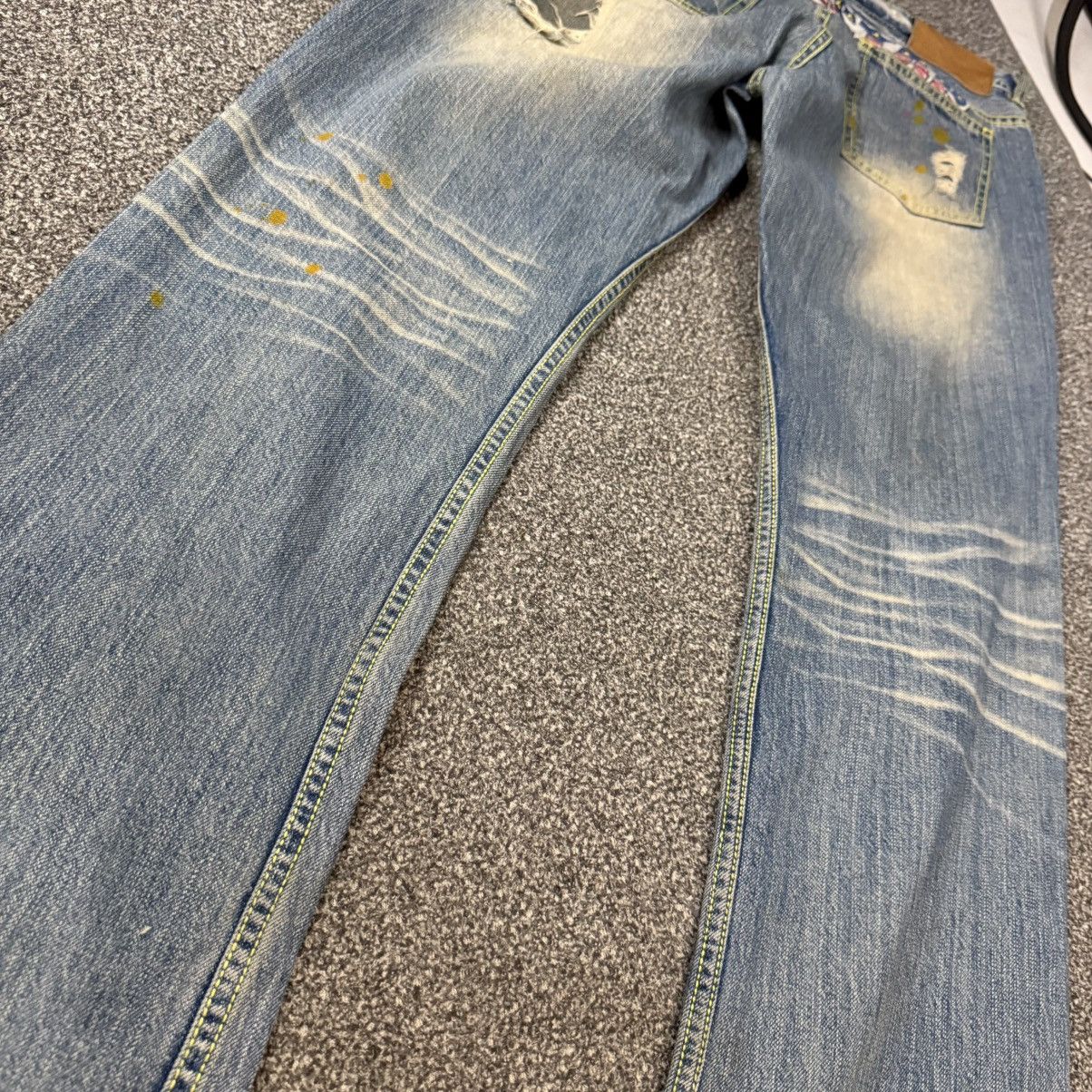 Hysteric Glamour 🔥🇯🇵 Vintage Avant Garde BackStar Paint Patch Denim Size US 33 - 4 Thumbnail