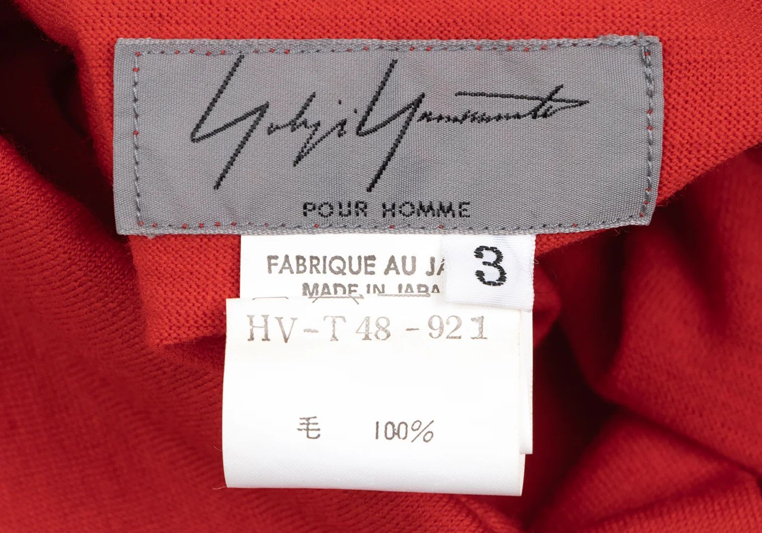 Yohji Yamamoto Yohji Yamamoto Wool Knit Shirt Red 3 Size US L / EU 52-54 / 3 - 12 Thumbnail