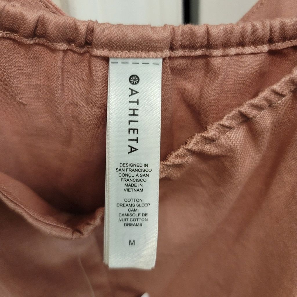 Athleta NWT Athleta Cotton Dreams Light Pink Mauve Cami Sleep Tank Size M / US 6-8 / IT 42-44 - 7 Thumbnail
