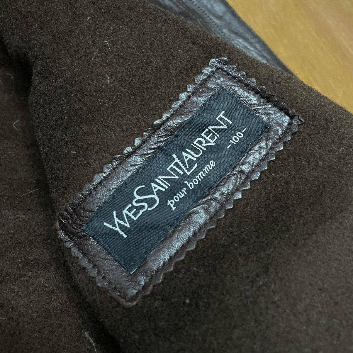 Yves Saint Laurent Vintage YSL Yves Saint Laurent Fur Collar Leather Jacket Size US L / EU 52-54 / 3 - 8 Thumbnail