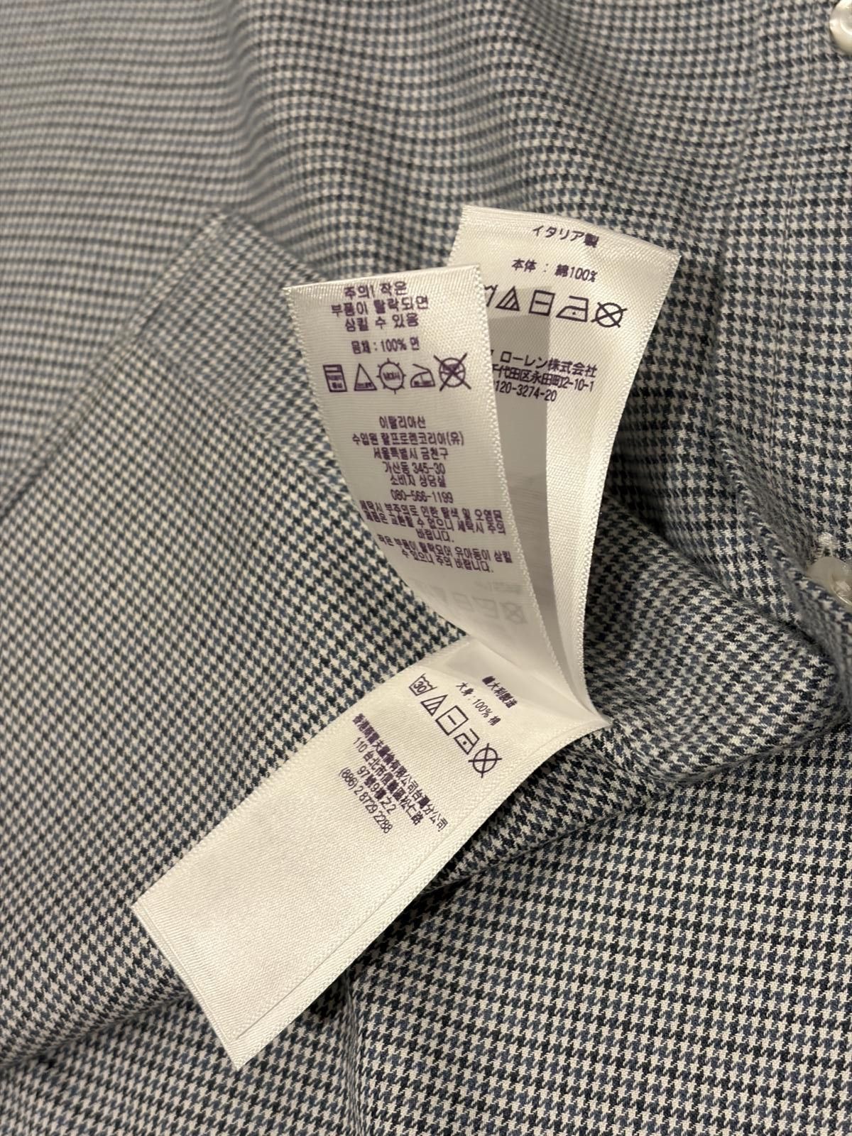 Ralph Lauren Purple Label Ralph Lauren Purple Label Brushed Cotton Micro-Check Shirt Size US M / EU 48-50 / 2 - 8 Thumbnail