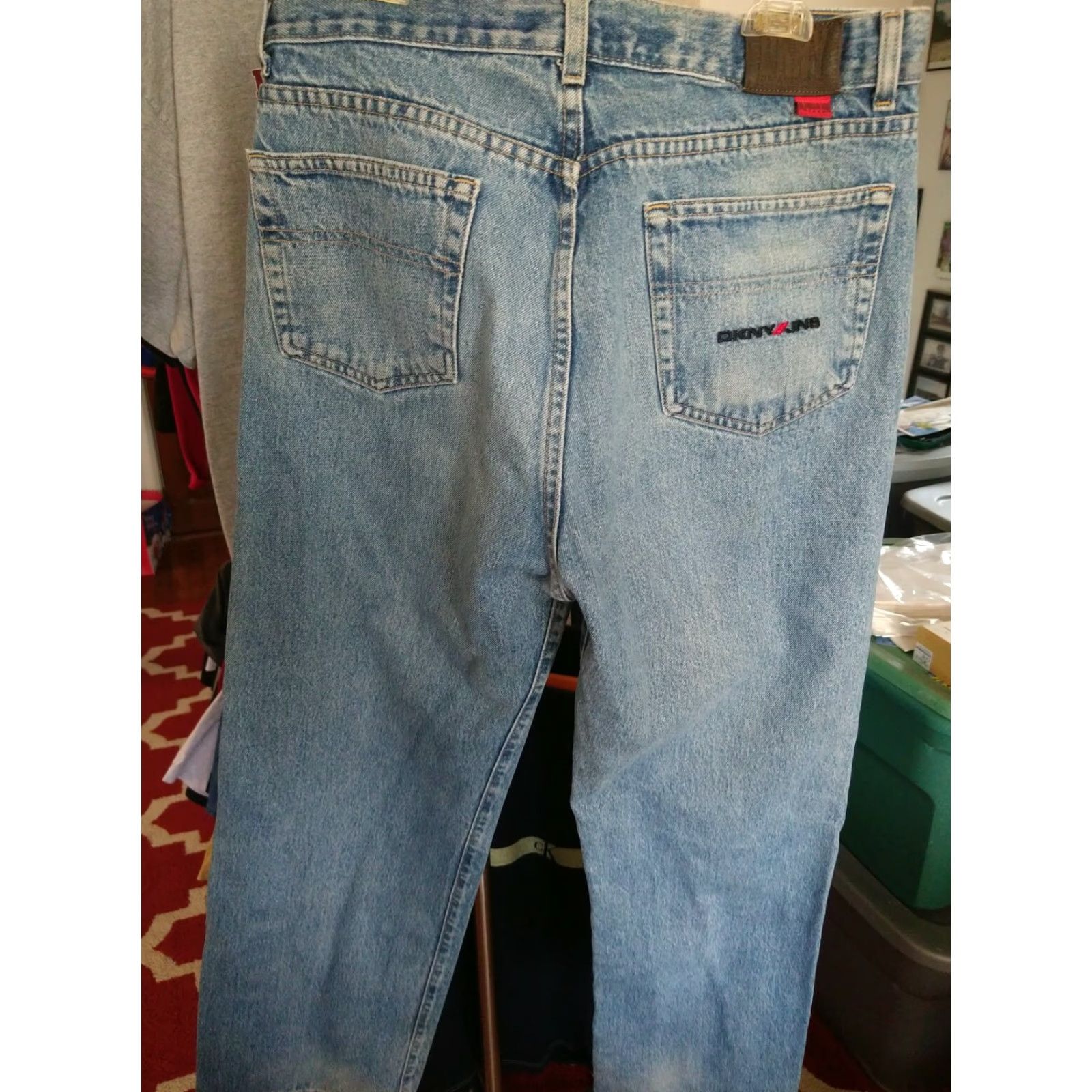 DKNY VINTAGE DKNY Men's Jeans Denim 33 x 30 Blue Bootcut Inseam 30 Regular Size 33 Size US 33 - 4 Thumbnail
