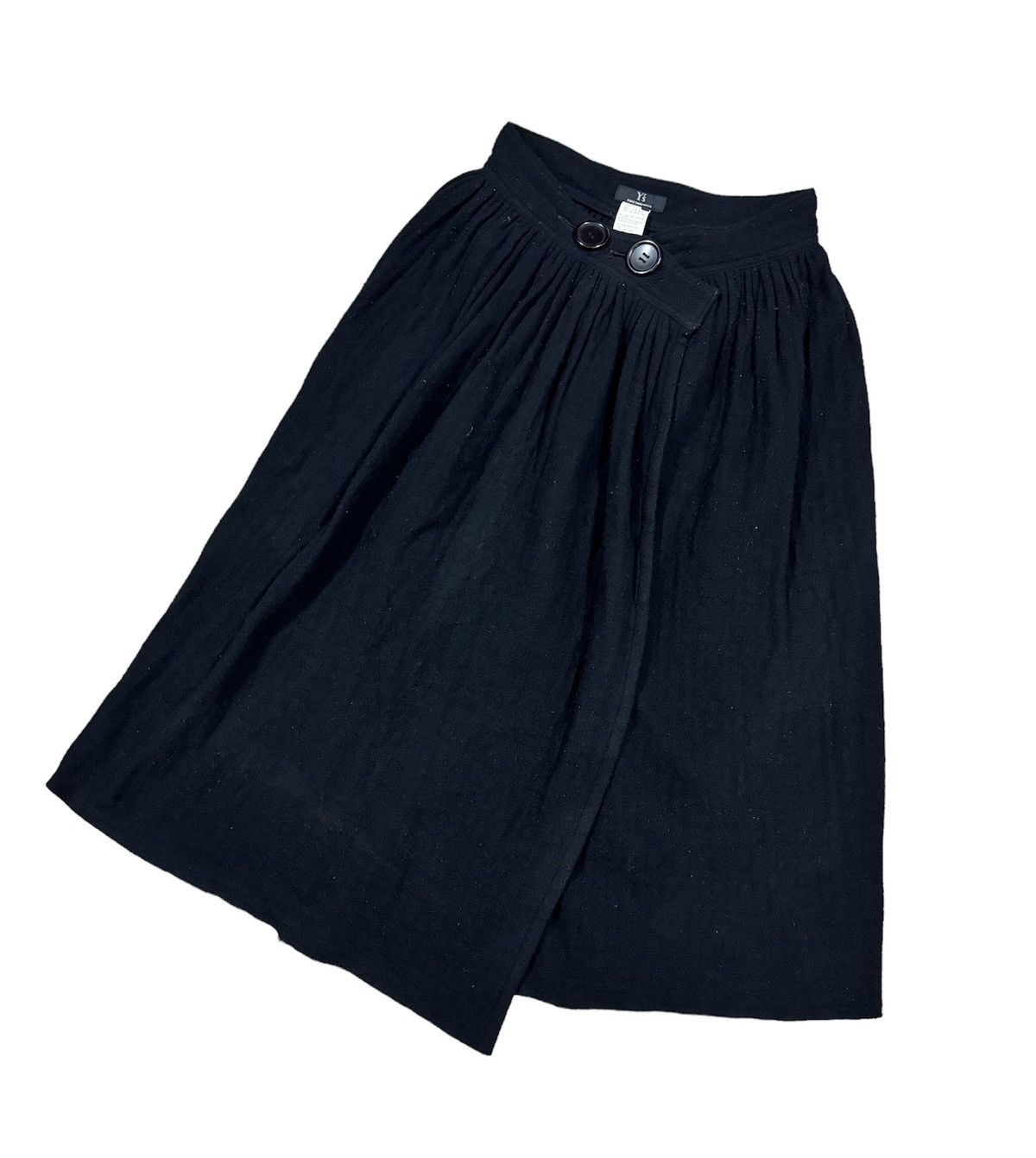 Vintage Vtg🔥Y’s Yohji Yamamoto Asymmetric Gabardine Wrap Skirt Size 31" - 9 Thumbnail