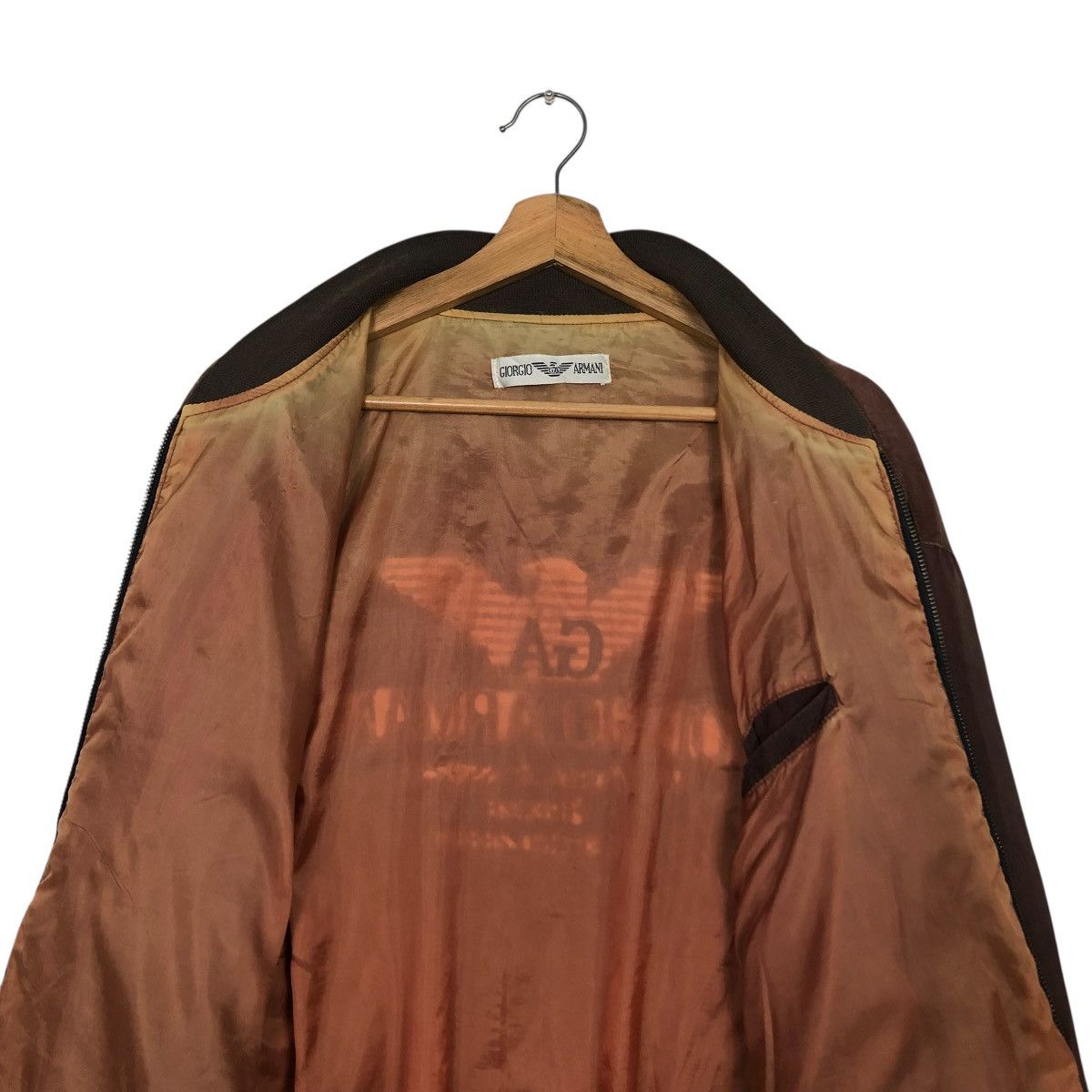 Giorgio Armani 🔥VINTAGE BOMBER JACKET GIRGIO ARMANI BIG LOGO EMBROIDERY Size US M / EU 48-50 / 2 - 16 Thumbnail