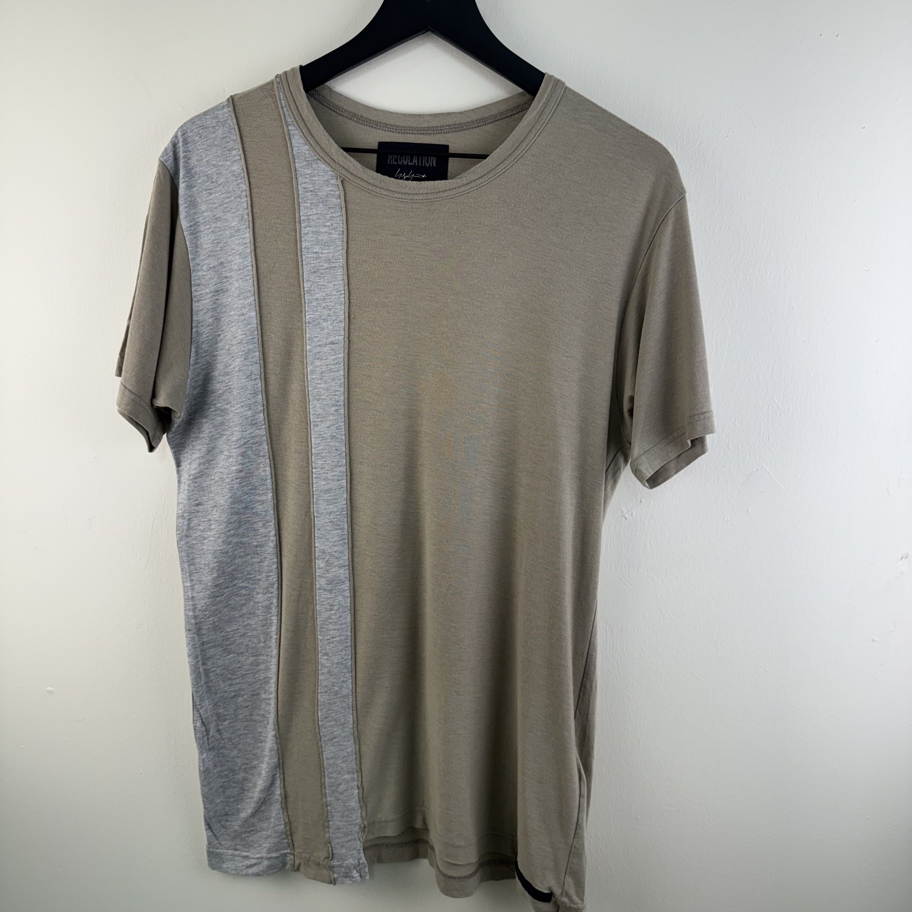Yohji Yamamoto Yohji Yamamoto Regulation Short Sleeve Cut-and-Sewn T-Shirt Size US L / EU 52-54 / 3 - 8 Thumbnail