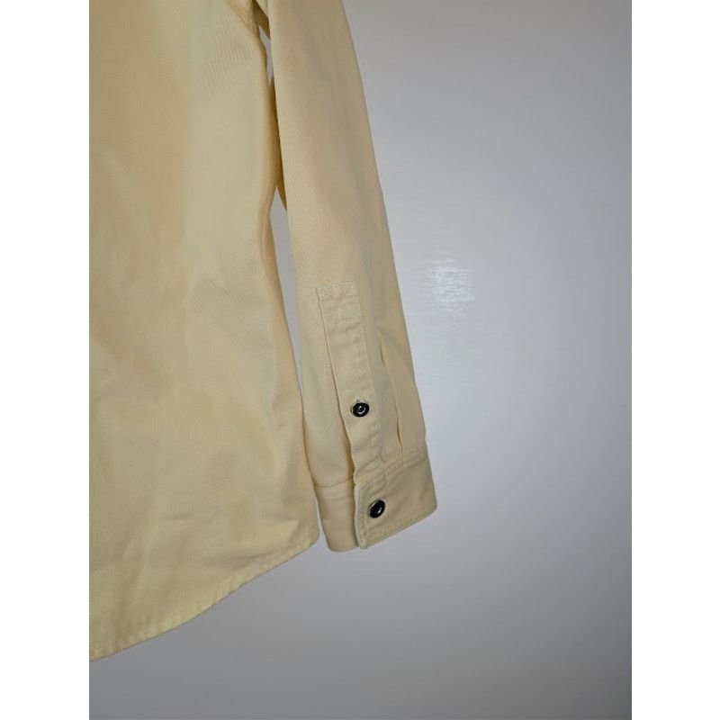 Bottega Veneta o1rshd1 Washed Coloured Denim Shirt in Banana Size US M / EU 48-50 / 2 - 14 Thumbnail