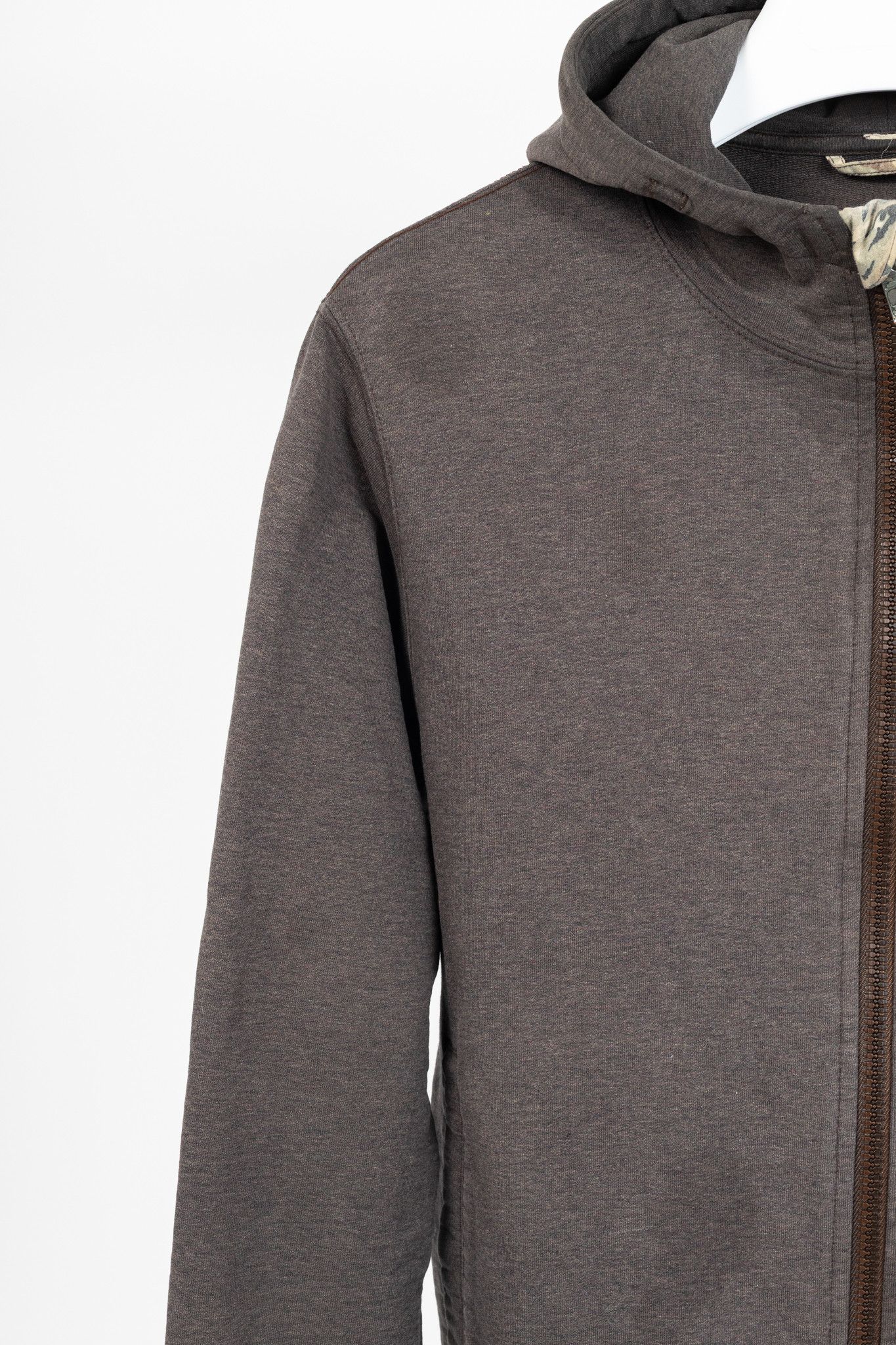 Maharishi Maharishi Brown Cotton Embroidered-Back Zip Hoodie Size US M / EU 48-50 / 2 - 4 Thumbnail